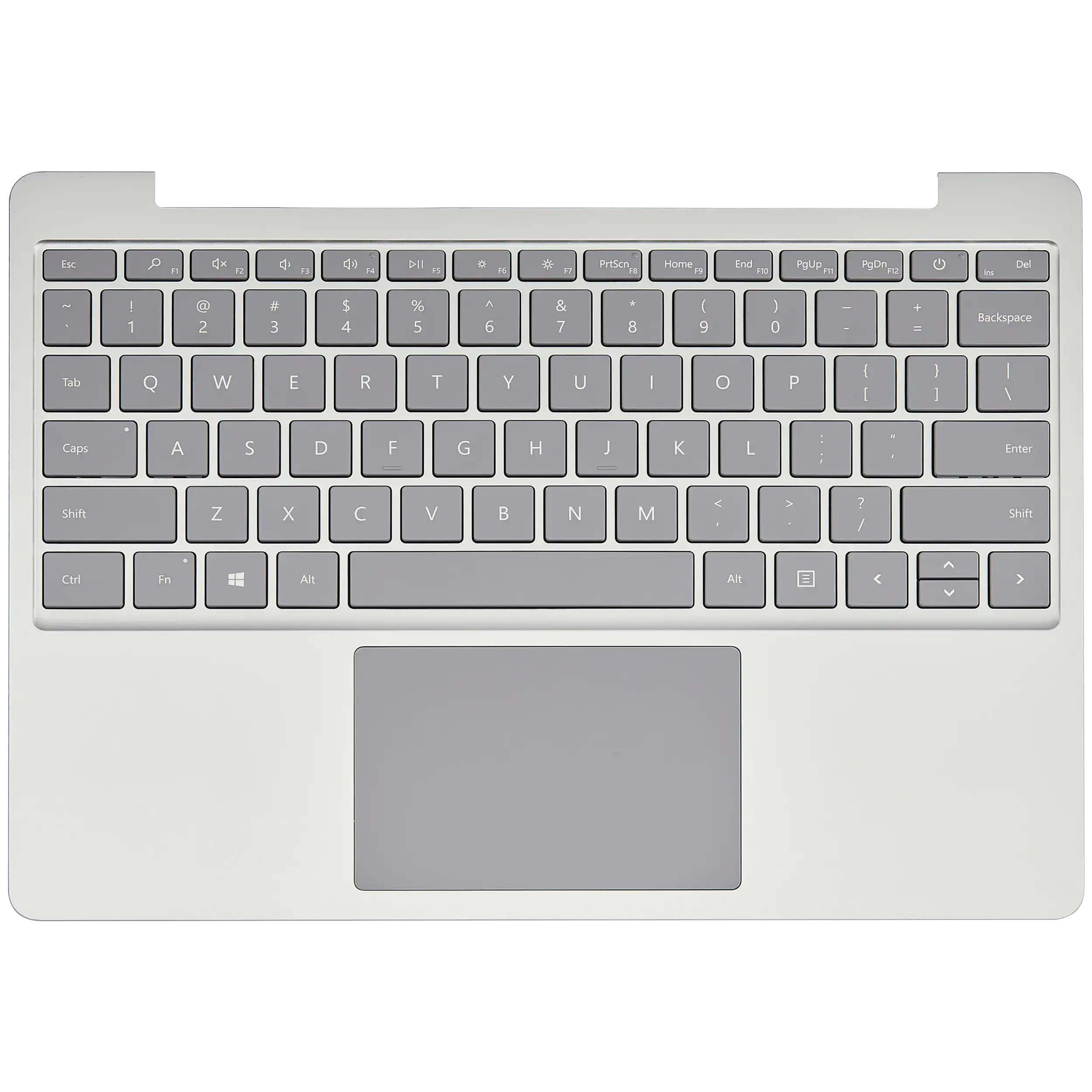 Top Case con tastiera (ANSI US) e Trackpad per Microsoft Surface Laptop Go (1943) (Argento)