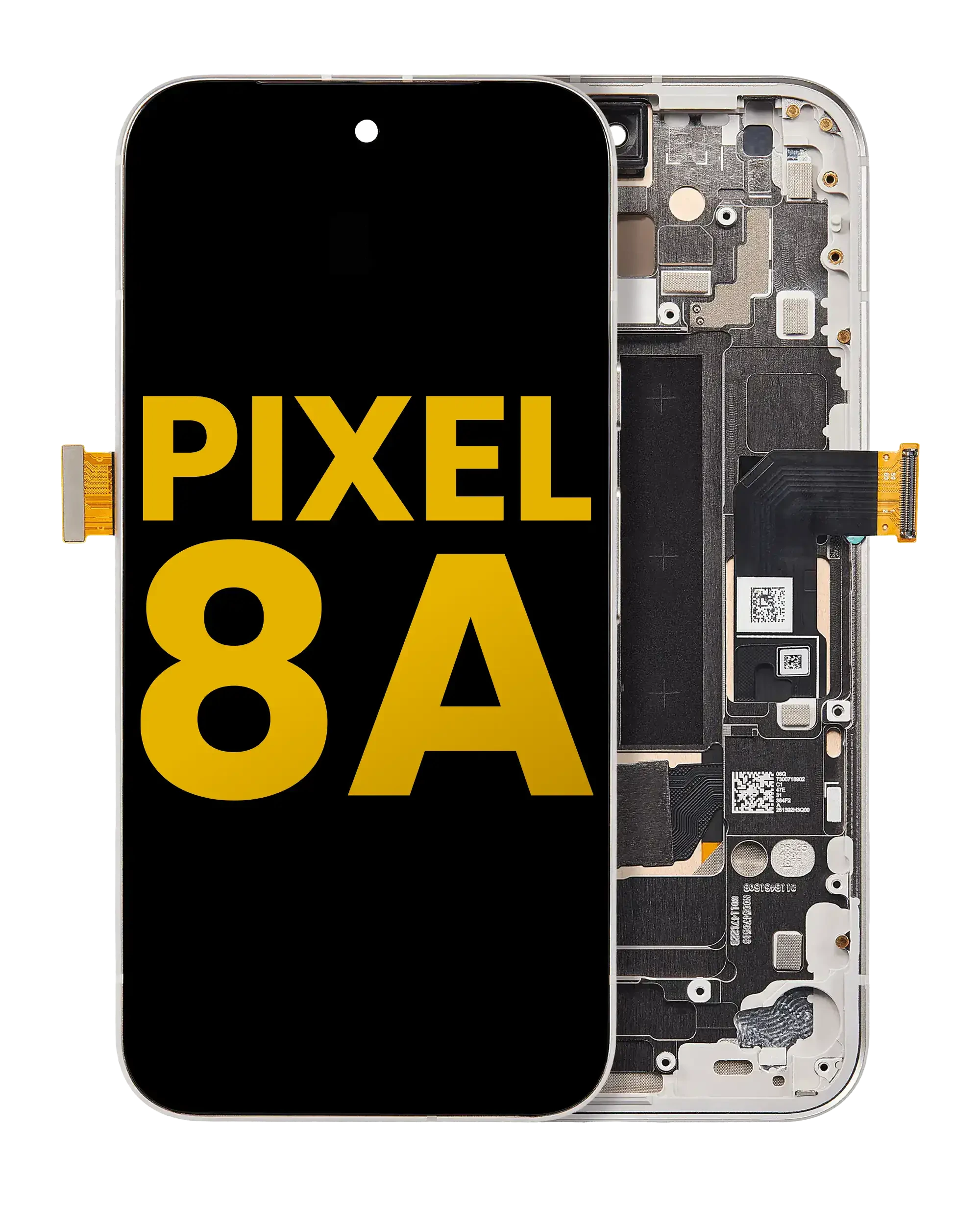 Display OLED completo con Frame (con Fingerprint Sensore ) per Google Pixel 8A (Refurbished) (Porcelain)