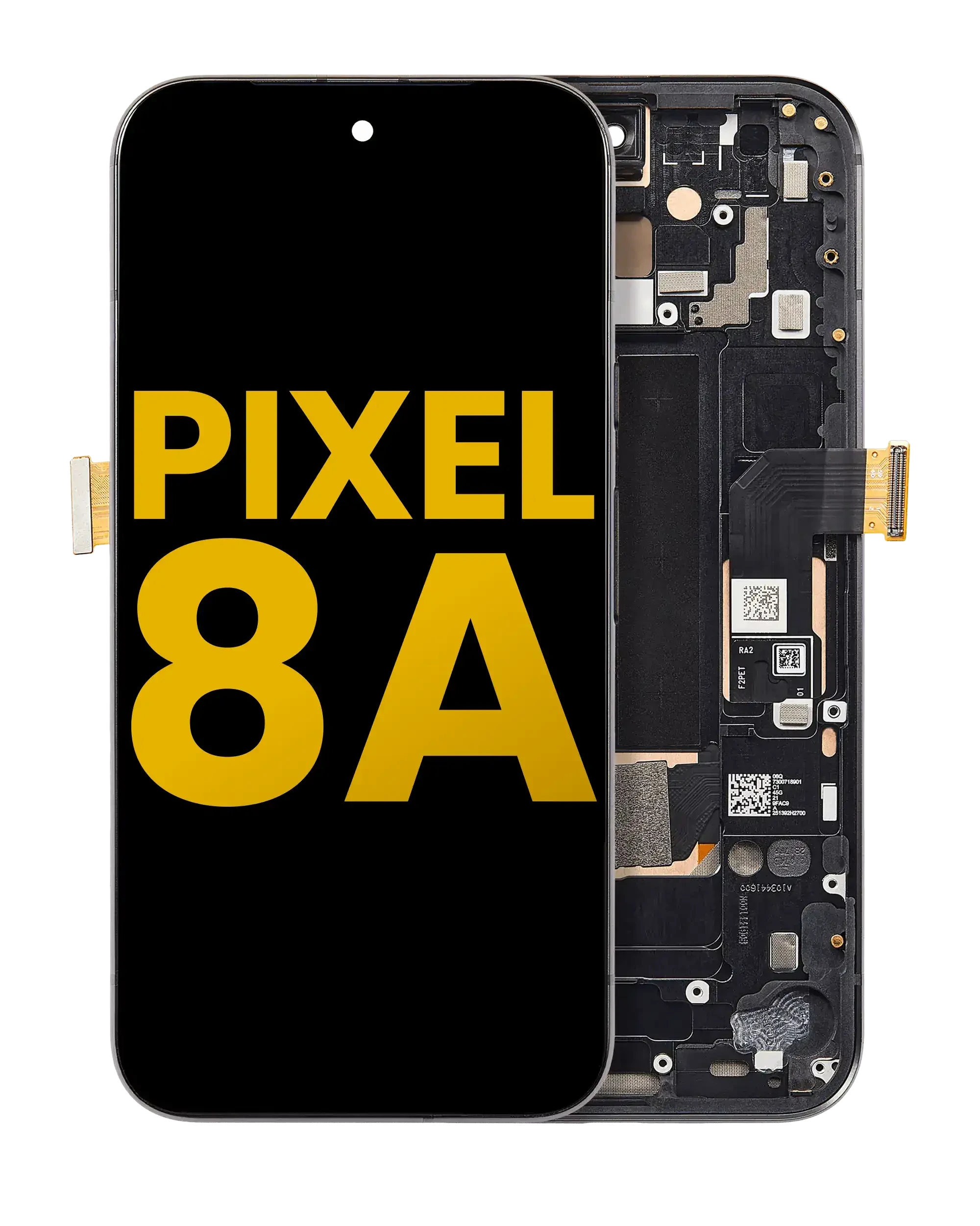 Display OLED completo con Frame (con Fingerprint Sensore ) per Google Pixel 8A (Refurbished) (Obsidian)