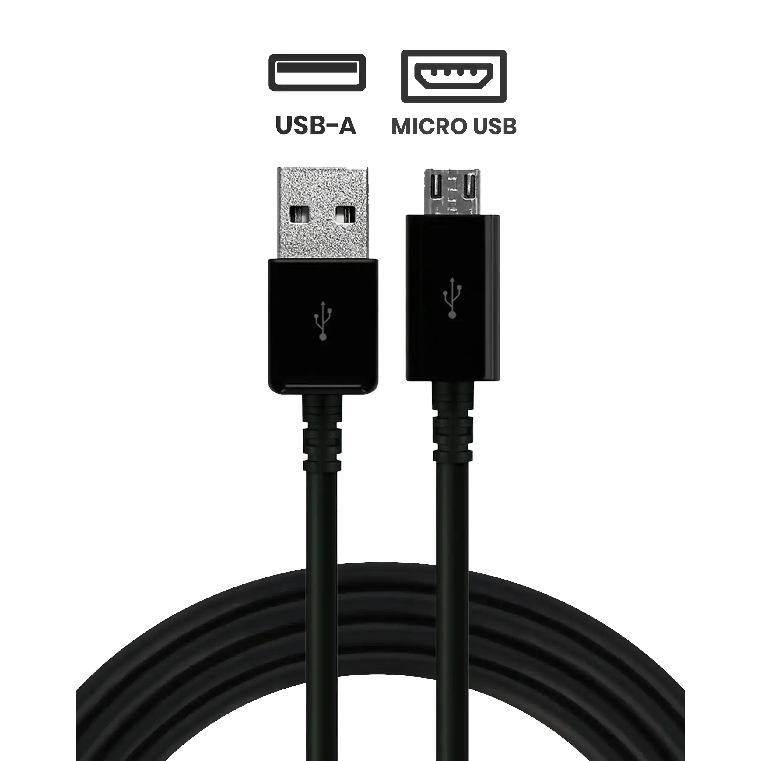 Micro USB To USB Type A Cavo (Generic) (Nero)