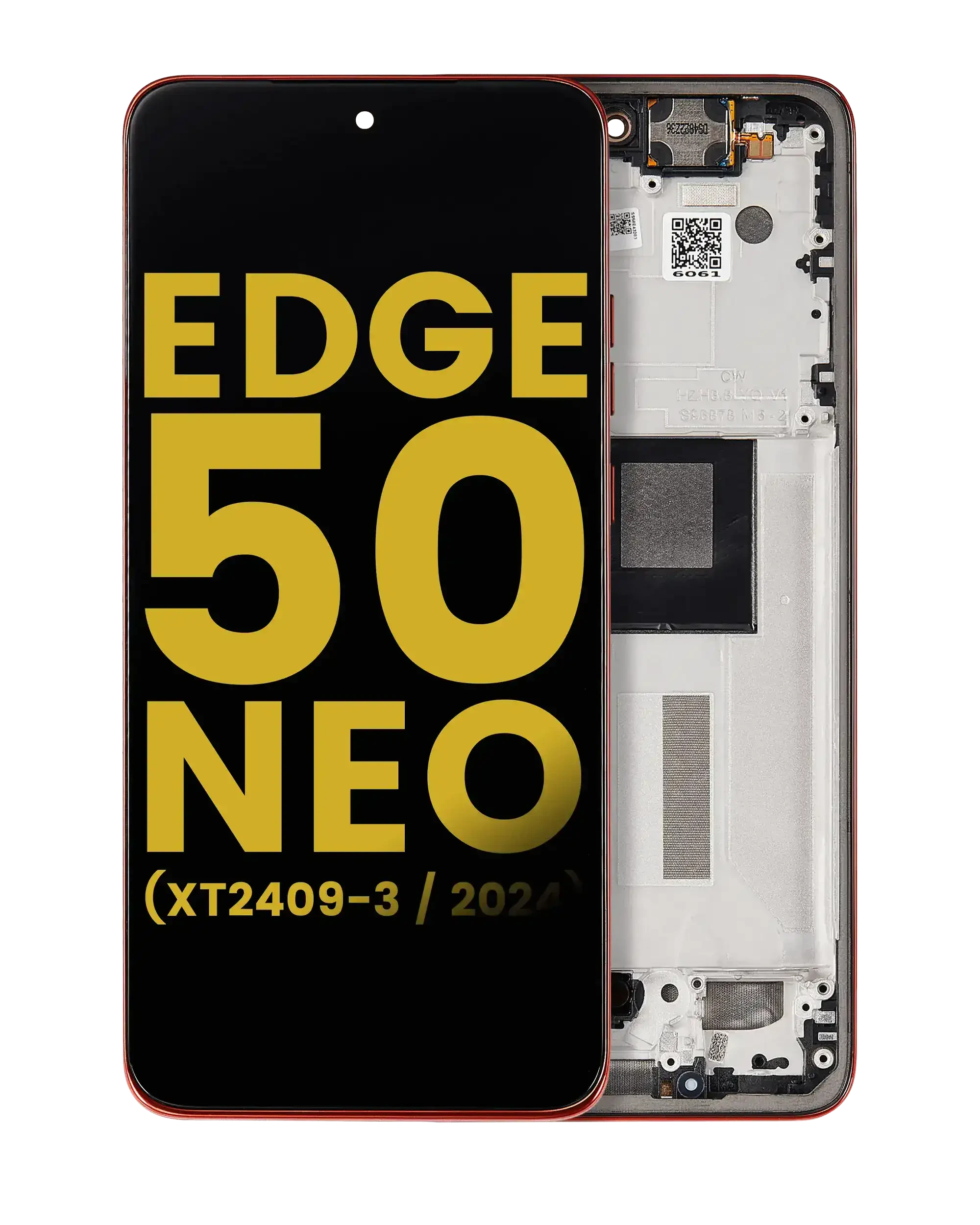 Display OLED completo con Frame per Motorola Moto Edge 50 Neo (XT2409-3 / 2024) (Refurbished) (Poinciana)