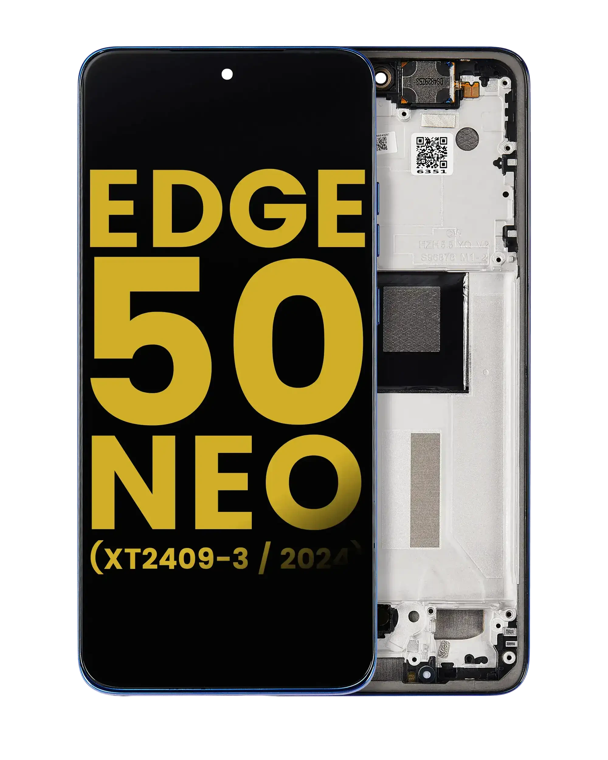 Display OLED completo con Frame per Motorola Moto Edge 50 Neo (XT2409-3 / 2024) (Refurbished) (Nautical Blu)
