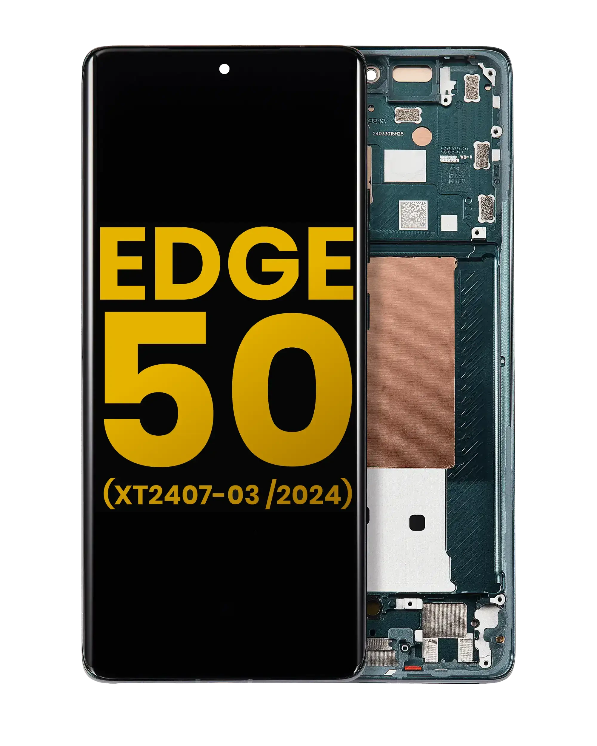 Display OLED completo con Frame per Motorola Moto Edge 50 (XT2407-3 / 2024) (Refurbished) (Jungle Verde)