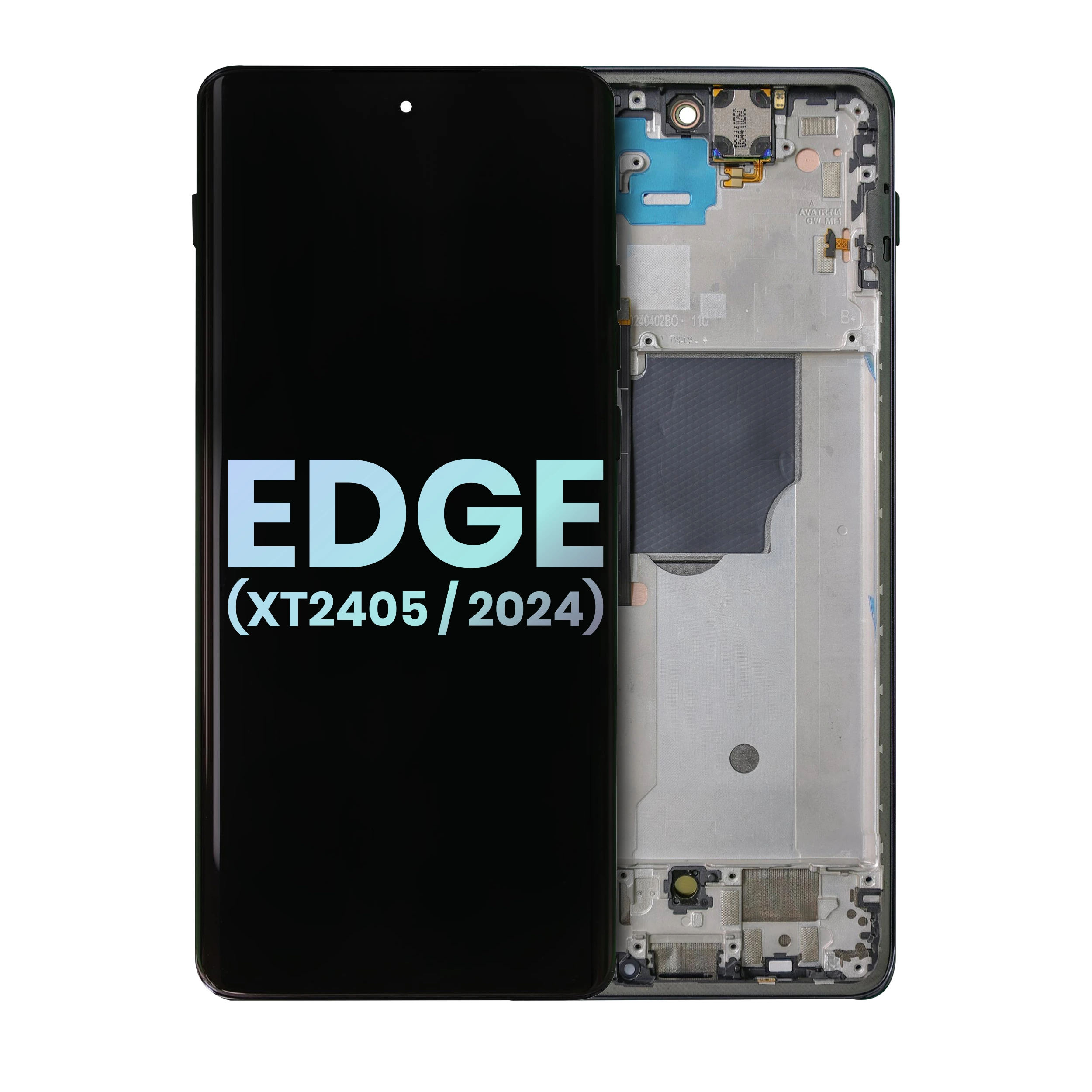 Display OLED completo con Frame per Motorola Edge (XT2405 / 2024) (Service Pack) (Nero)