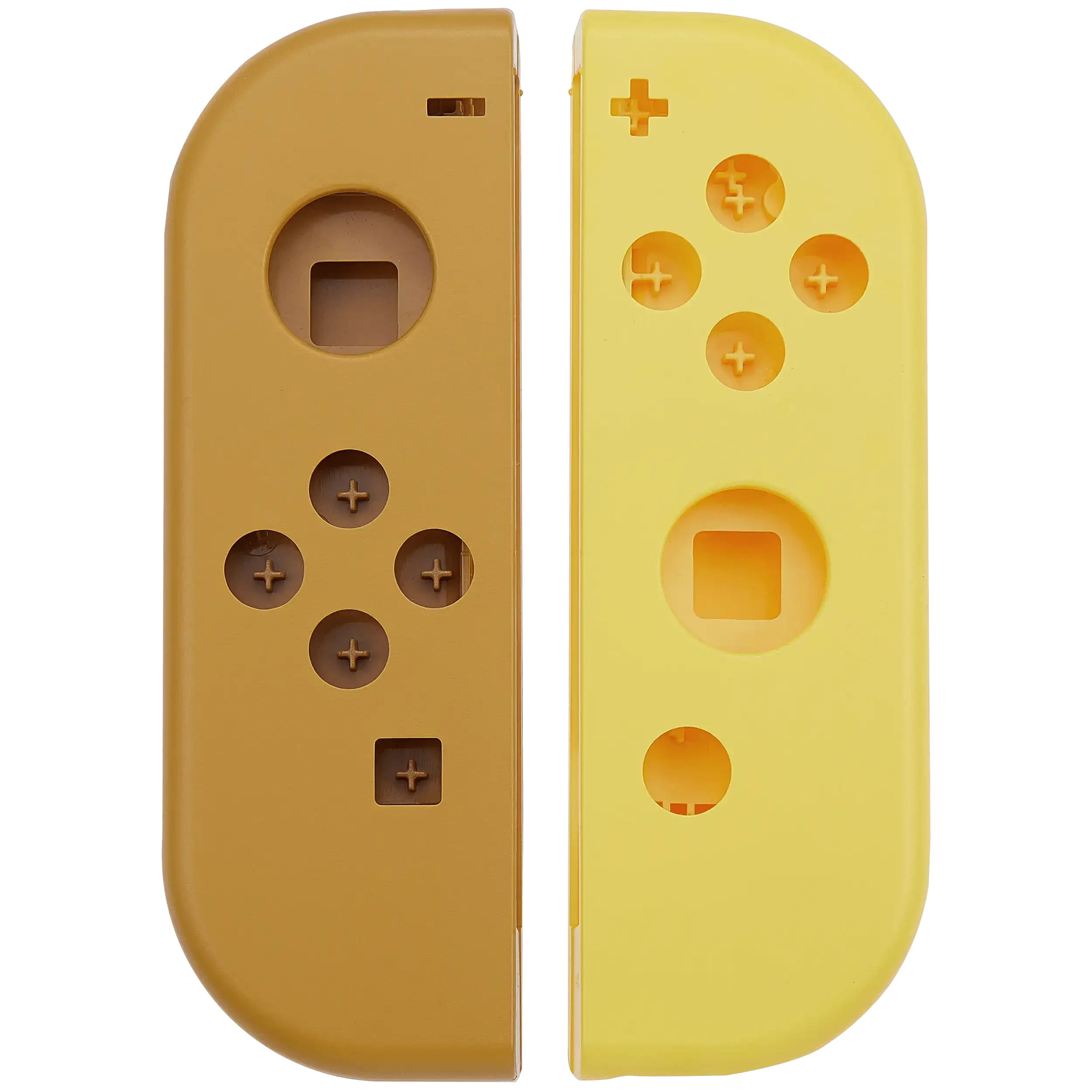Scocca Shell per Nintendo switch Joy Con Controller (Brown / Giallo)