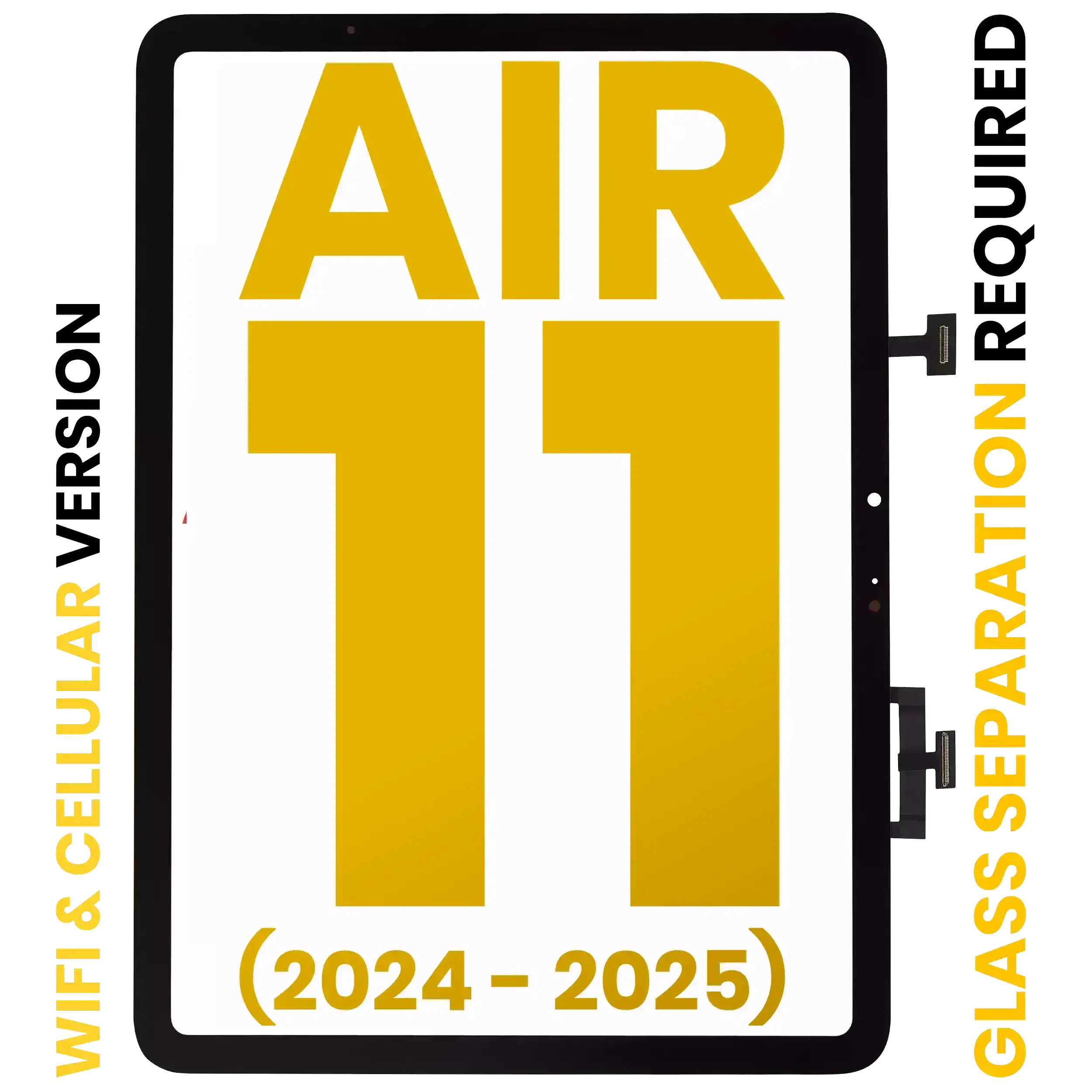 Touch screen per iPad Air 11" (2024) / Air 11" (2025) (separazione vetro richiesta) (Premium) (WiFi / Cellular) (Nero)