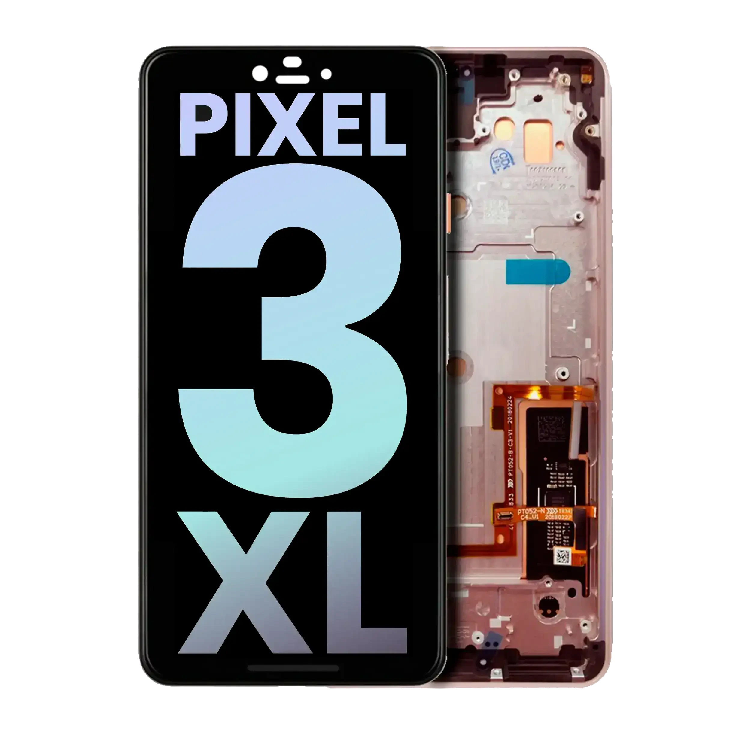 Display OLED completo con Frame per Google Pixel 3 XL (Service Pack) (Not Rosa)