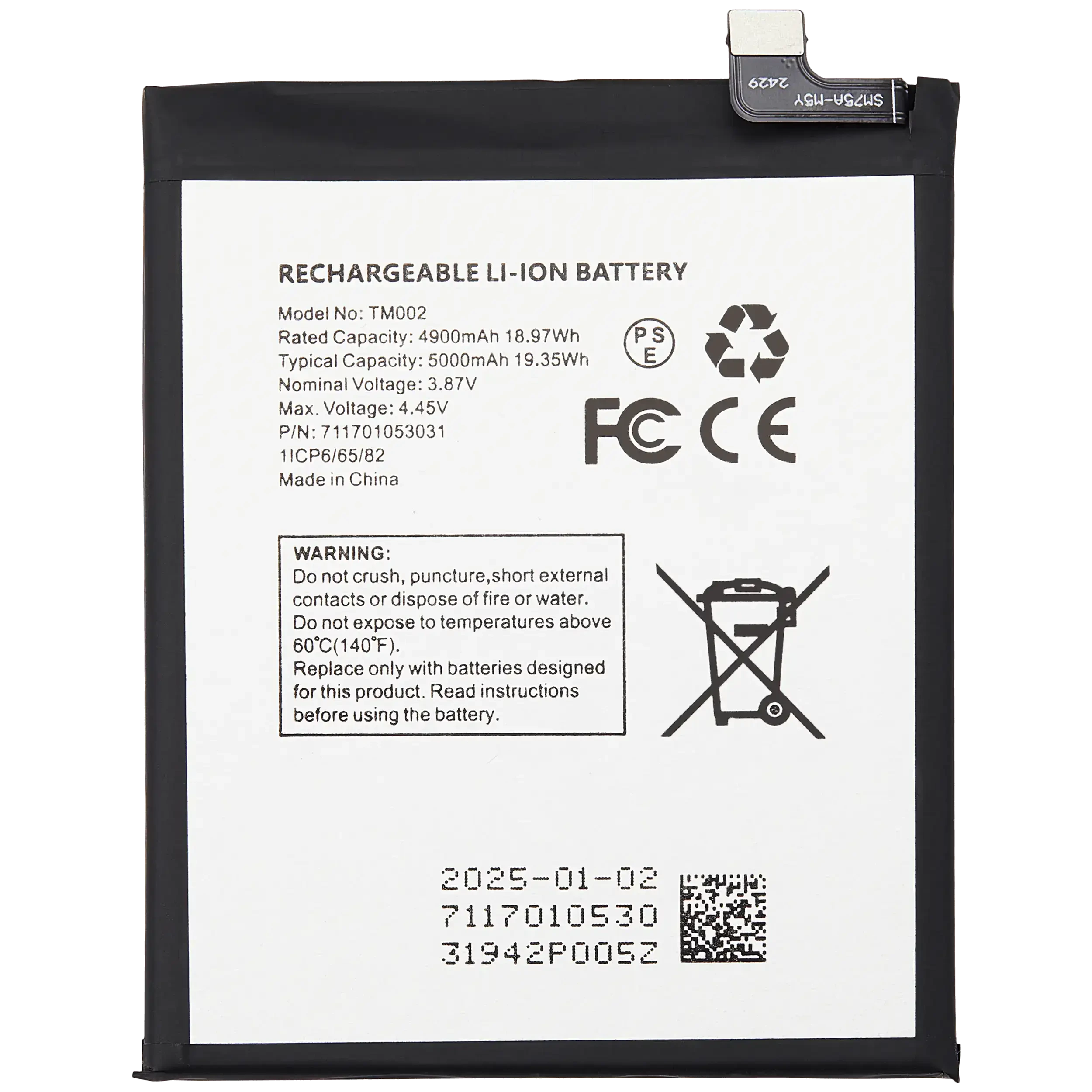 Batteria di ricambio per T-Mobile Revvl 7 / Revvl 7 Pro / T Phone 2 Pro 5G (TM002)