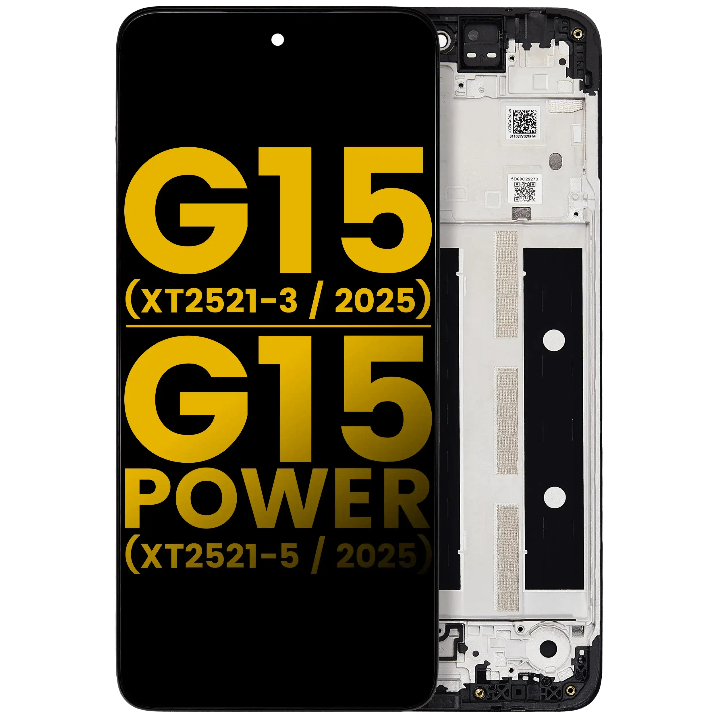 Display LCD completo con Frame per Motorola Moto G15 (XT2521-3 /2025) / G15 Power (XT2521-5 /2025) (Refurbished) (tutti i colori)