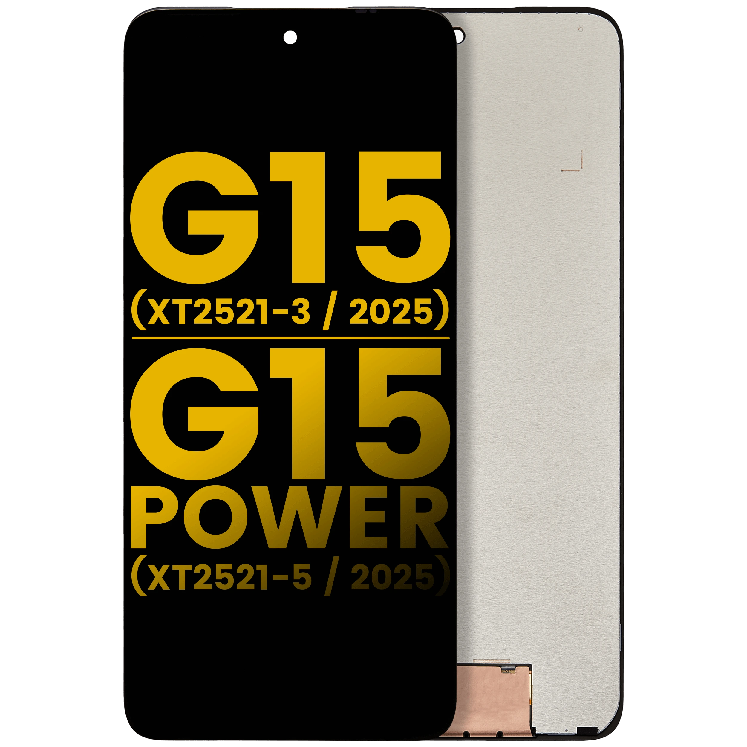 Display LCD completo senza Frame per Motorola Moto G15 (XT2521-3 /2025) / G15 Power (XT2521-5 /2025) (Refurbished) (tutti i colori)