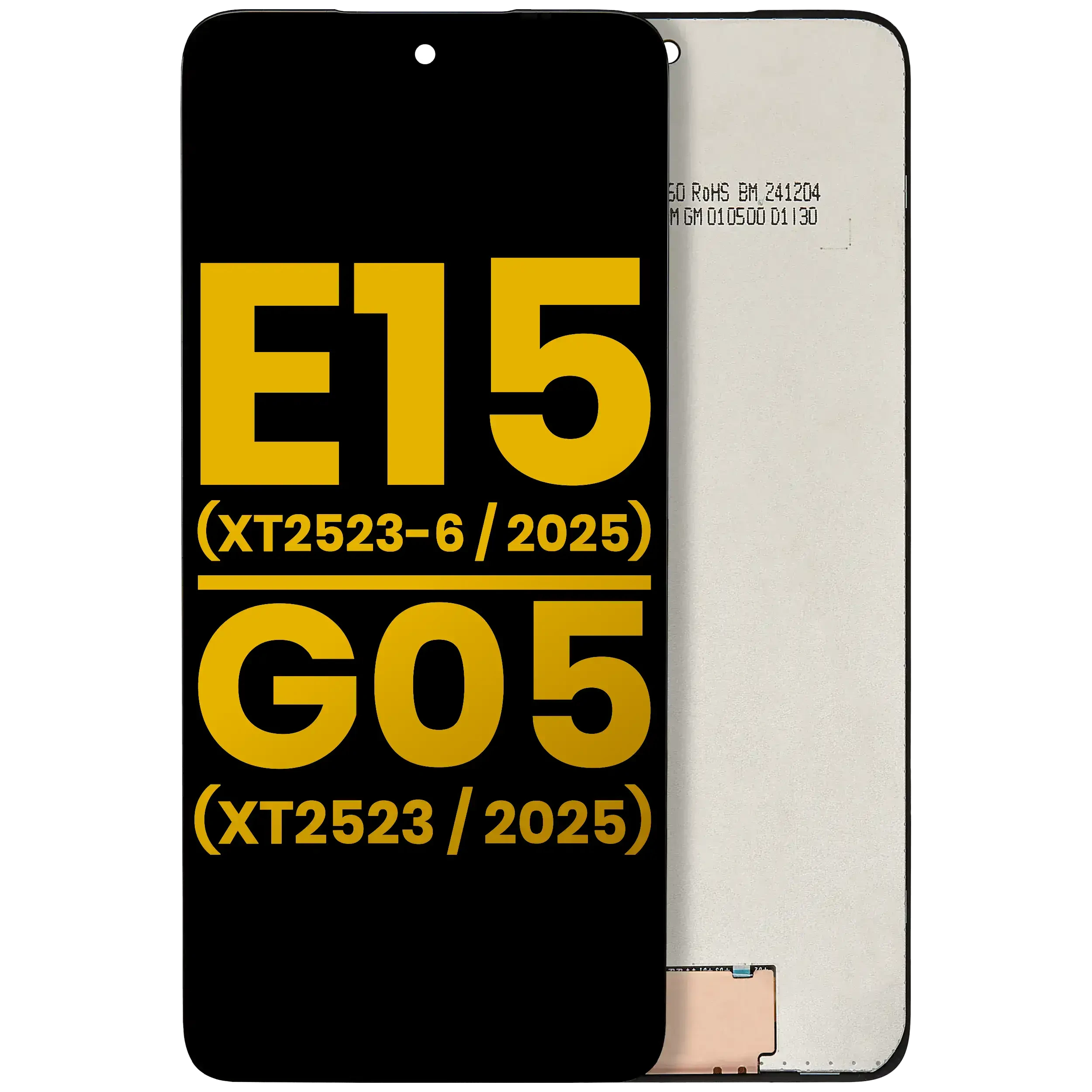 Display LCD completo senza Frame per Motorola Moto E15 (XT2523-6 / 2025) / G05 (XT2523 / 2025) (Refurbished) (tutti i colori)