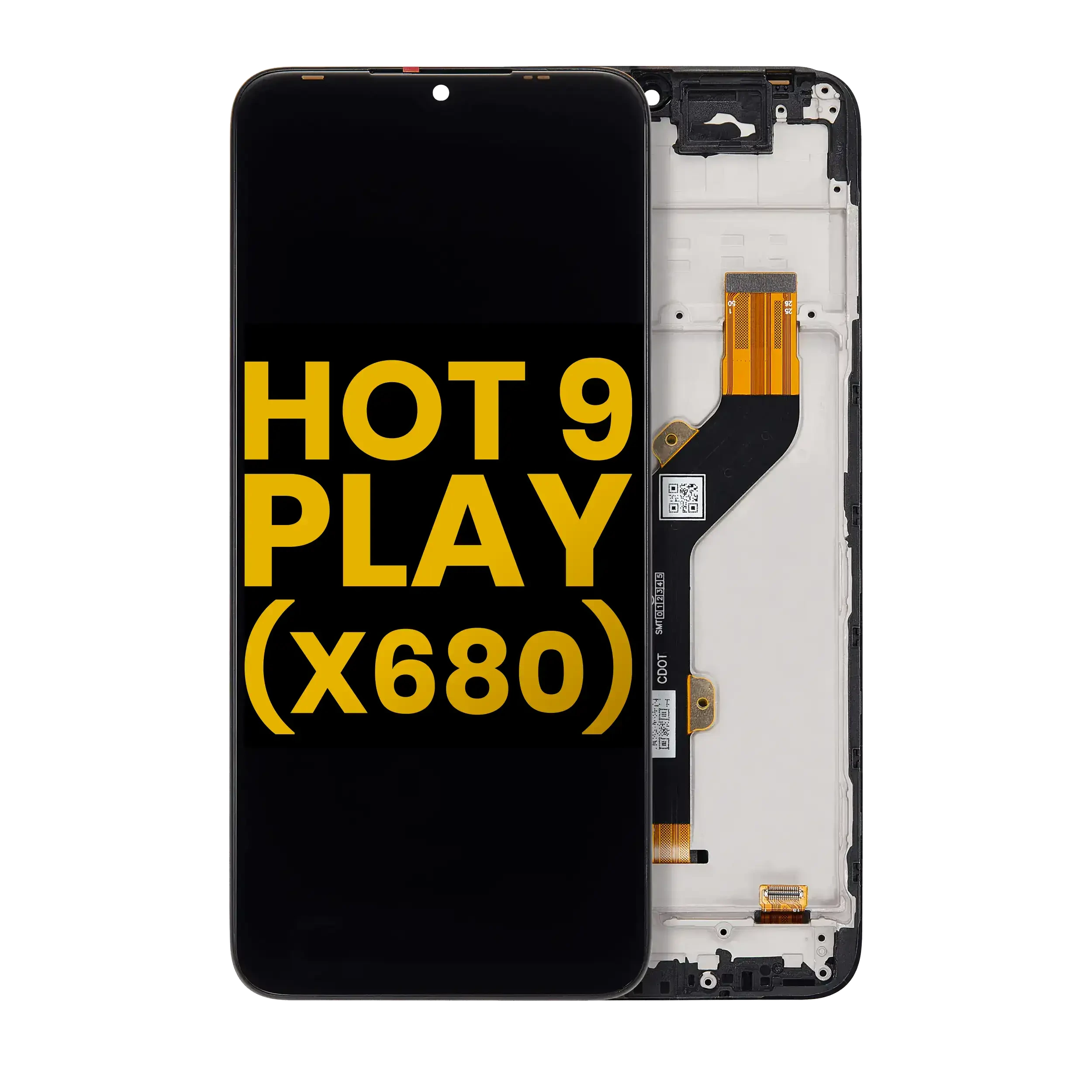 Display LCD completo con Frame per Infinix Hot 9 Play (X680) (Refurbished) (tutti i colori)