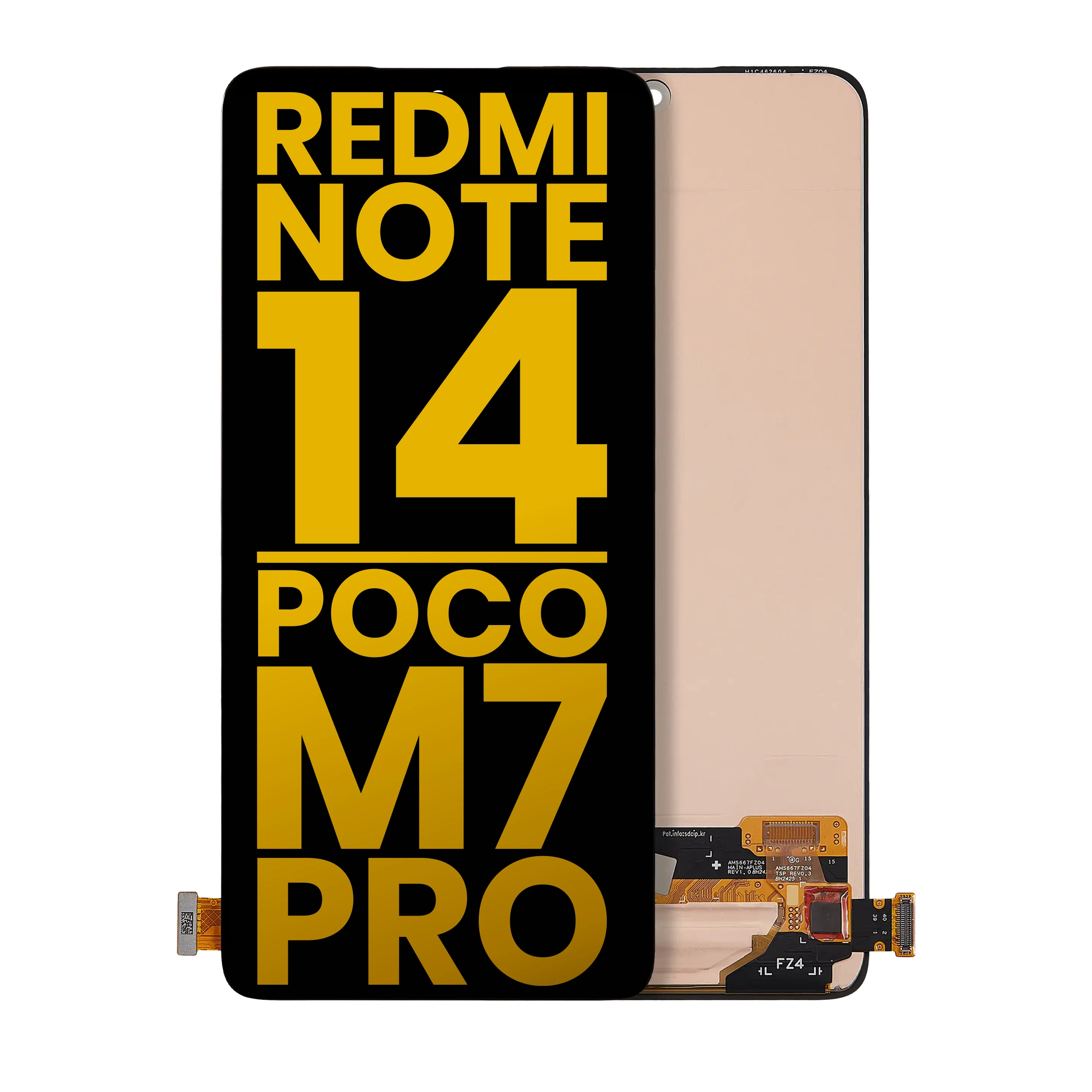 Display OLED completo senza Frame per Xiaomi Redmi Note 14 4G / Note 14 5G / Poco M7 Pro 5G (Refurbished) (tutti i colori)