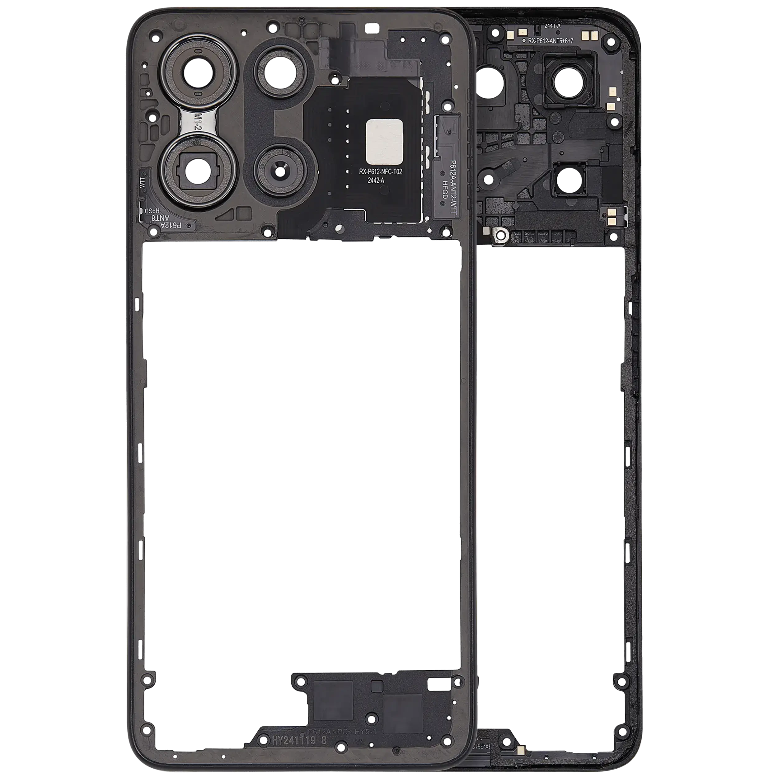 Frame centrale per Motorola Moto G 5G (XT2513 / 2025) (Forest Grigio)