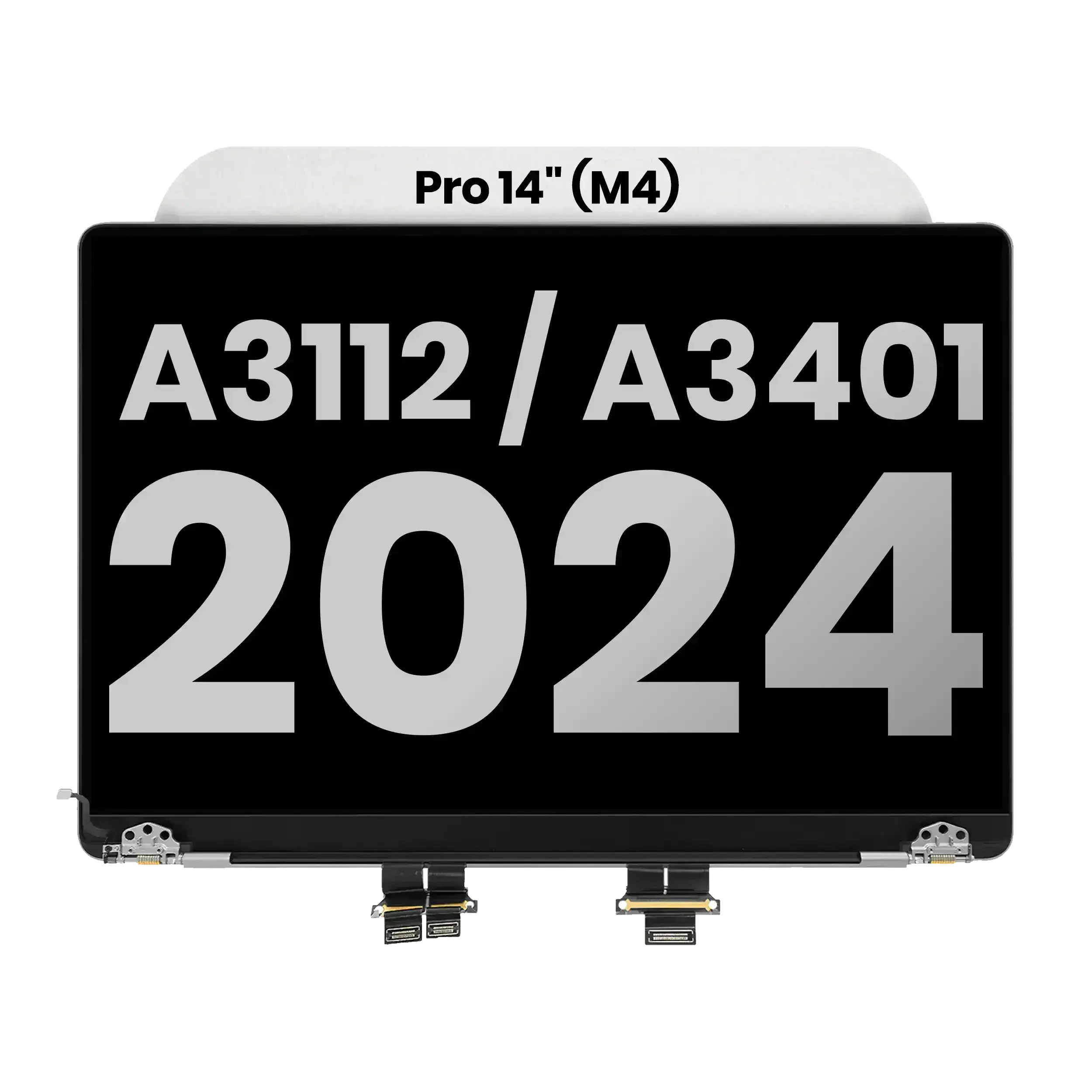 Display LCD completo (Glossy) per MacBook Pro 14"(A3112 / A3401 / A3185 / A3434) (Late 2024-Late 2025) (Used Service Pack Pull: grado A) (Argento)