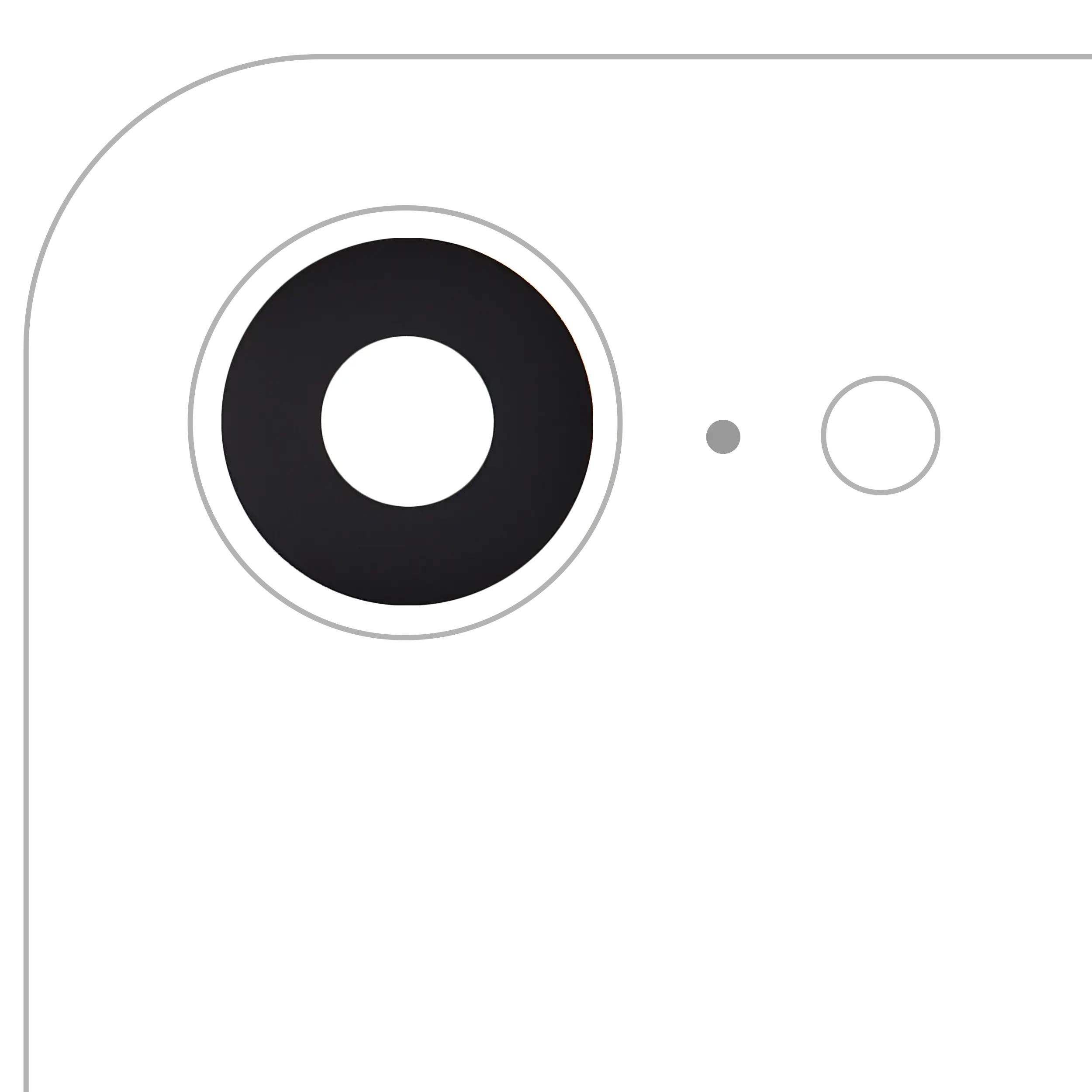 Lente fotocamera posteriore (solo vetro) con adesivo per iPhone 16e / 17e (Premium) (Real Sapphire)
