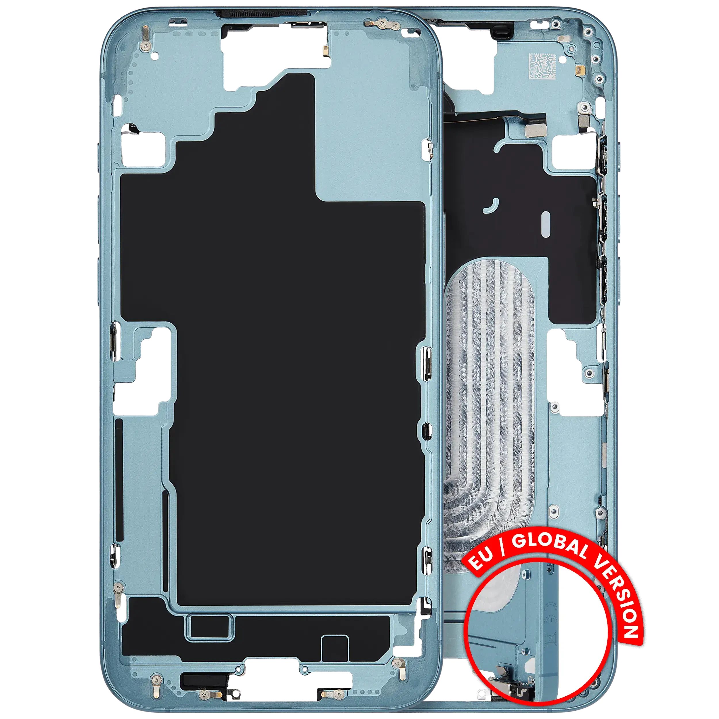 Frame centrale W/ Minuteria per iPhone 16 Plus (EU / Global Version) (Used Service Pack Pull: grado A) (Verde petrolio)