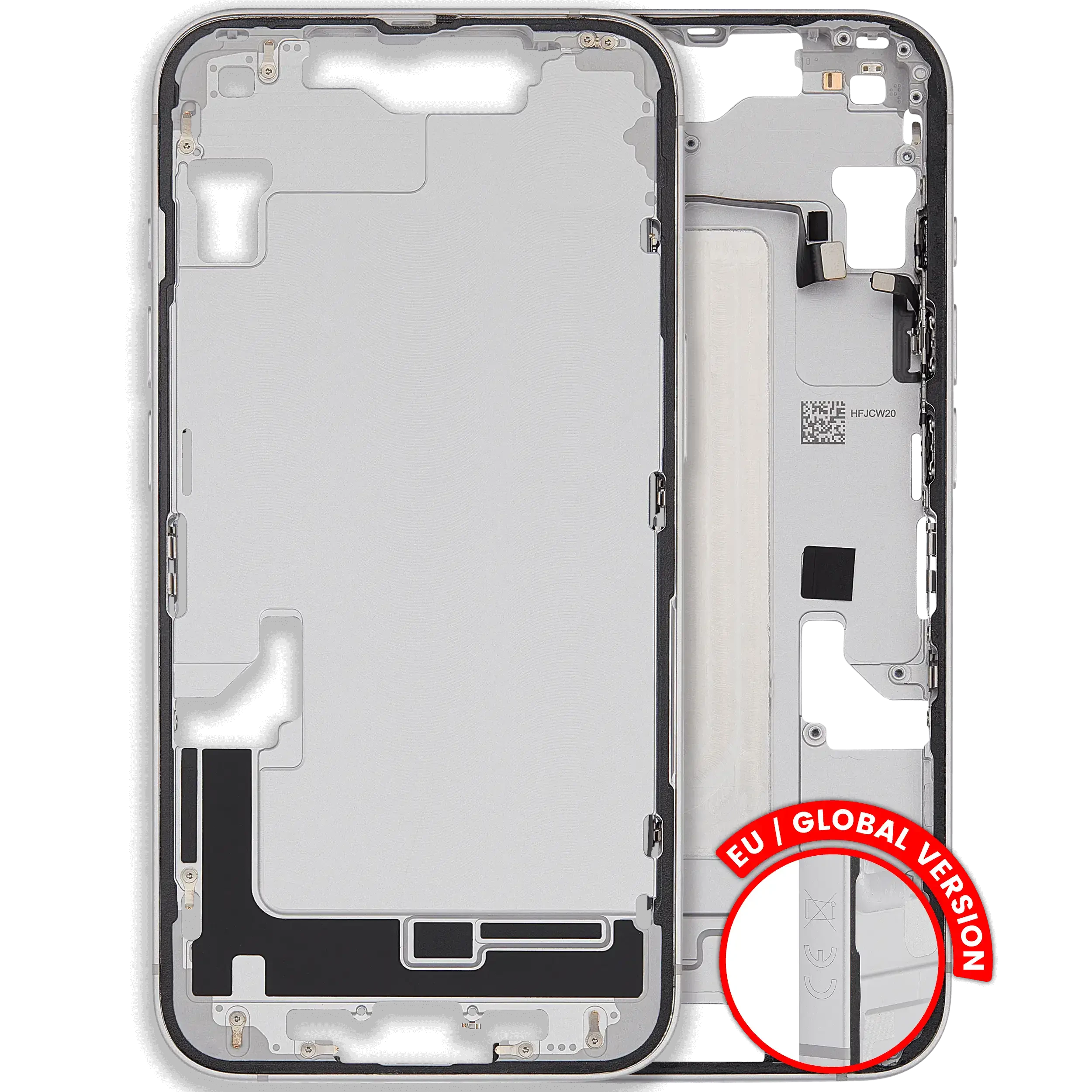 Frame centrale W/ Minuteria per iPhone 16e (EU / Global Version) (Used Service Pack Pull: grado A) (Bianco)