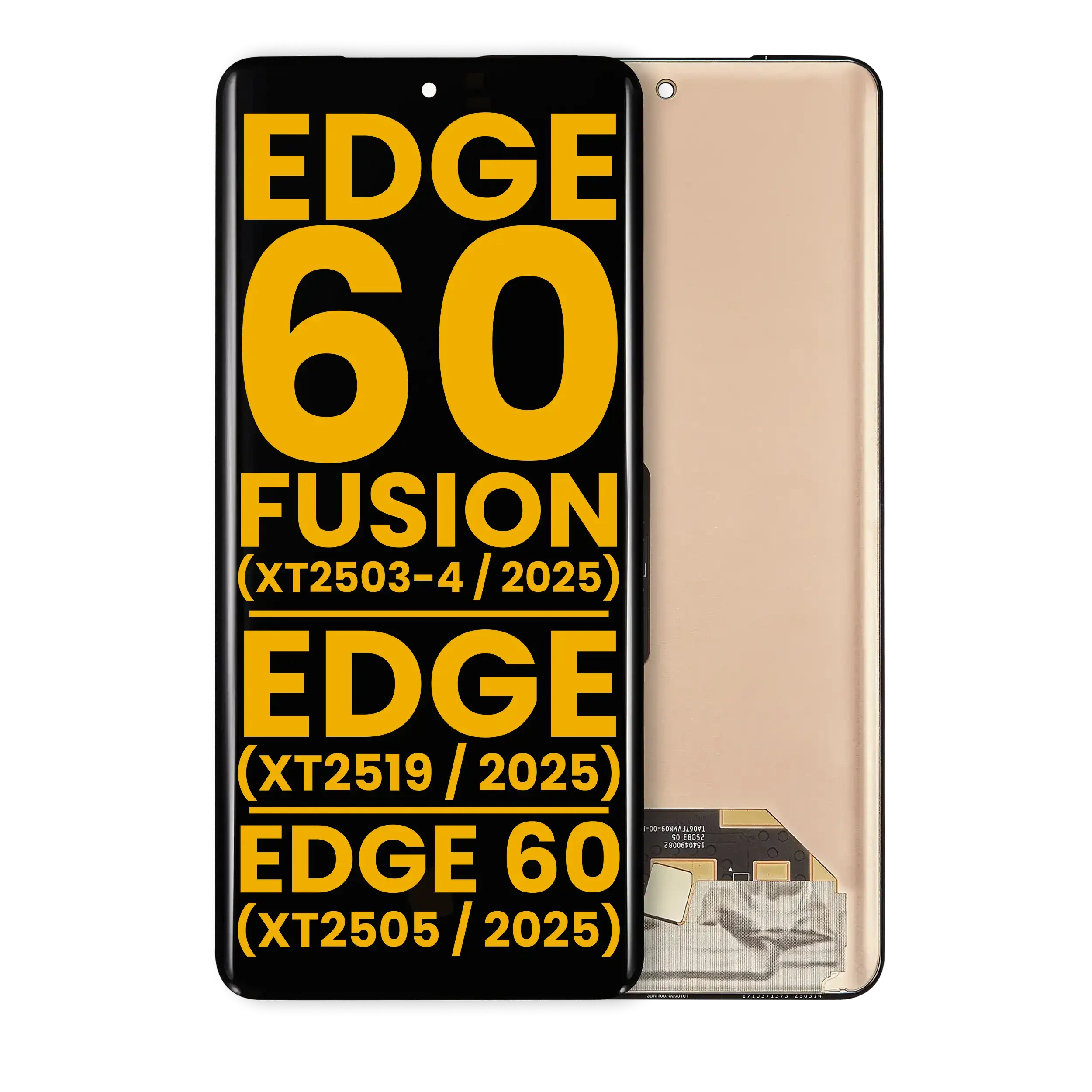Display OLED completo senza Frame per Motorola Edge 60 Fusion (XT2503-4 / 2025) / Edge (XT2519 / 2025) / Edge 60 (XT2505 / 2025) (Refurbished) (tutti i colori)