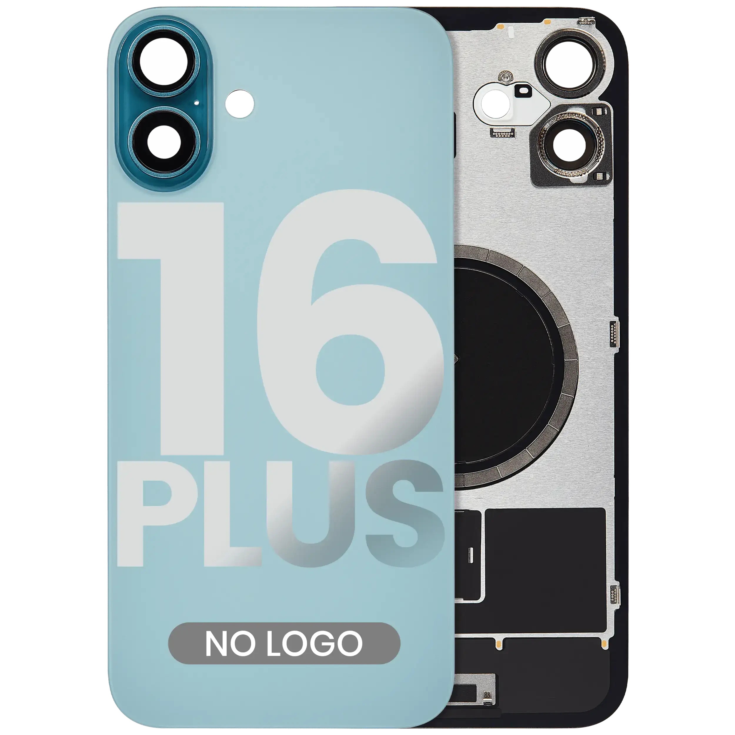 Vetro posteriore w/ magnete MagSafe per iPhone 16 Plus (Aftermarket) (Verde petrolio) (No Logo)