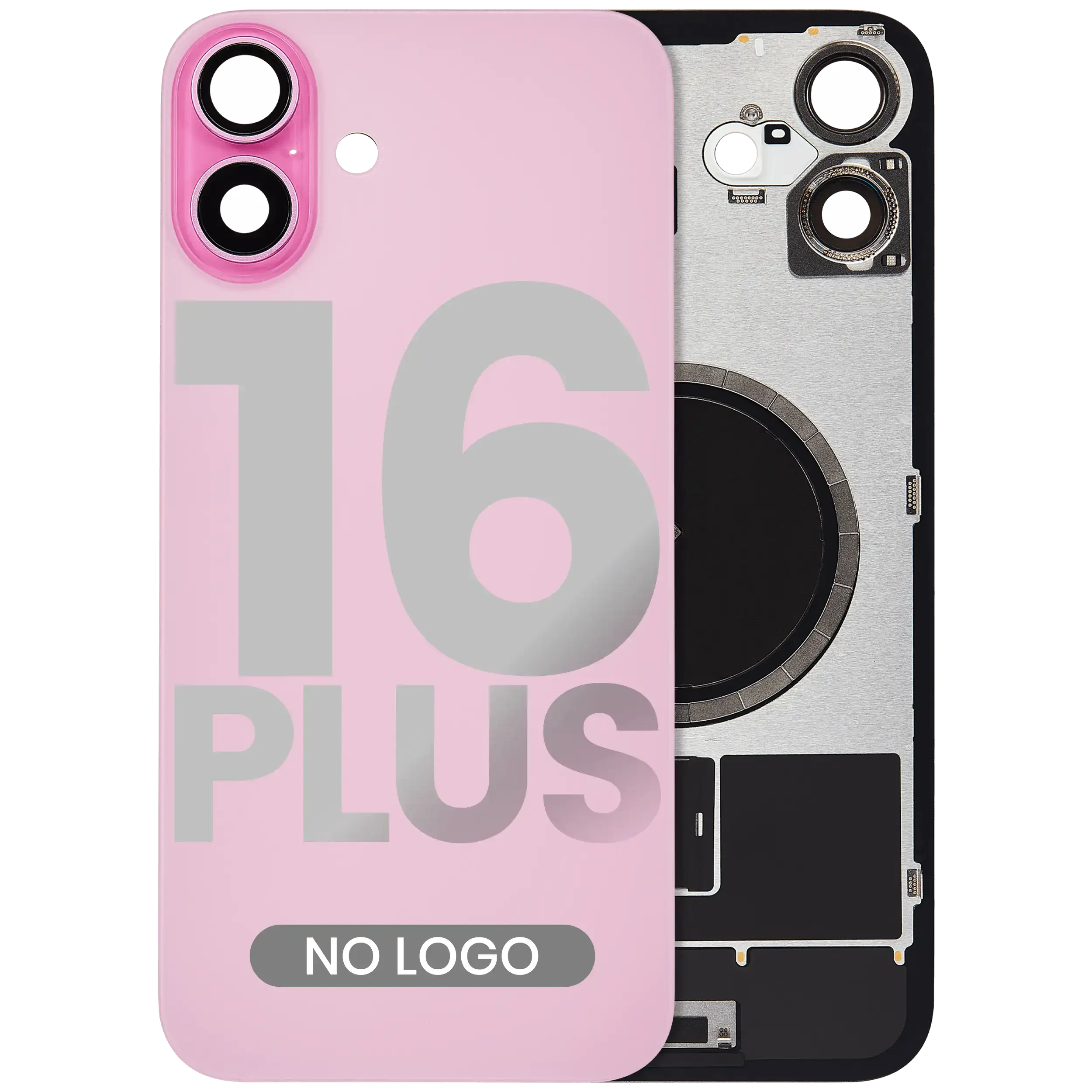 Vetro posteriore w/ magnete MagSafe per iPhone 16 Plus (Aftermarket) (Rosa) (No Logo)