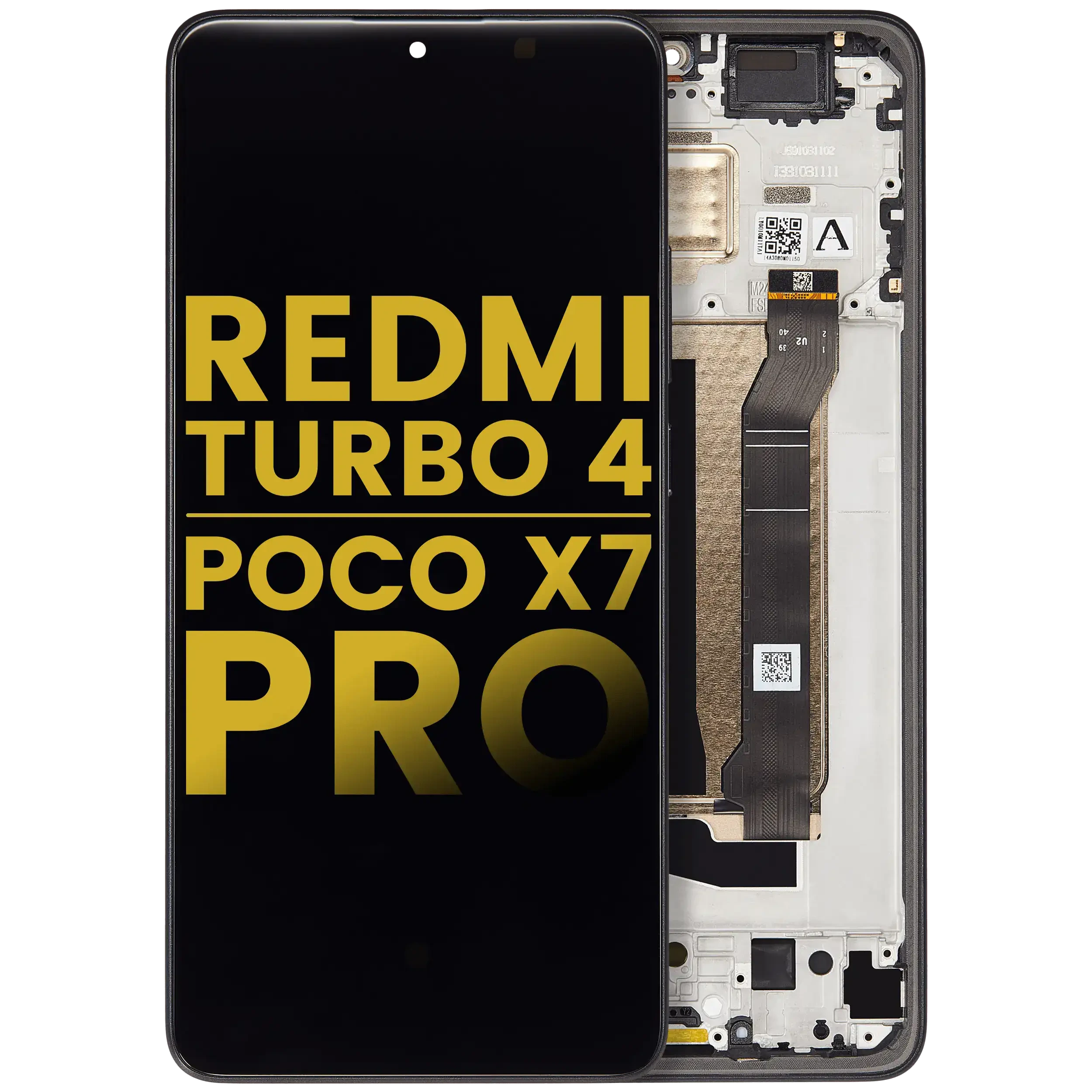 Display OLED completo con Frame per Xiaomi Redmi Turbo 4 / Xiaomi Poco X7 Pro (Refurbished) (Nero)