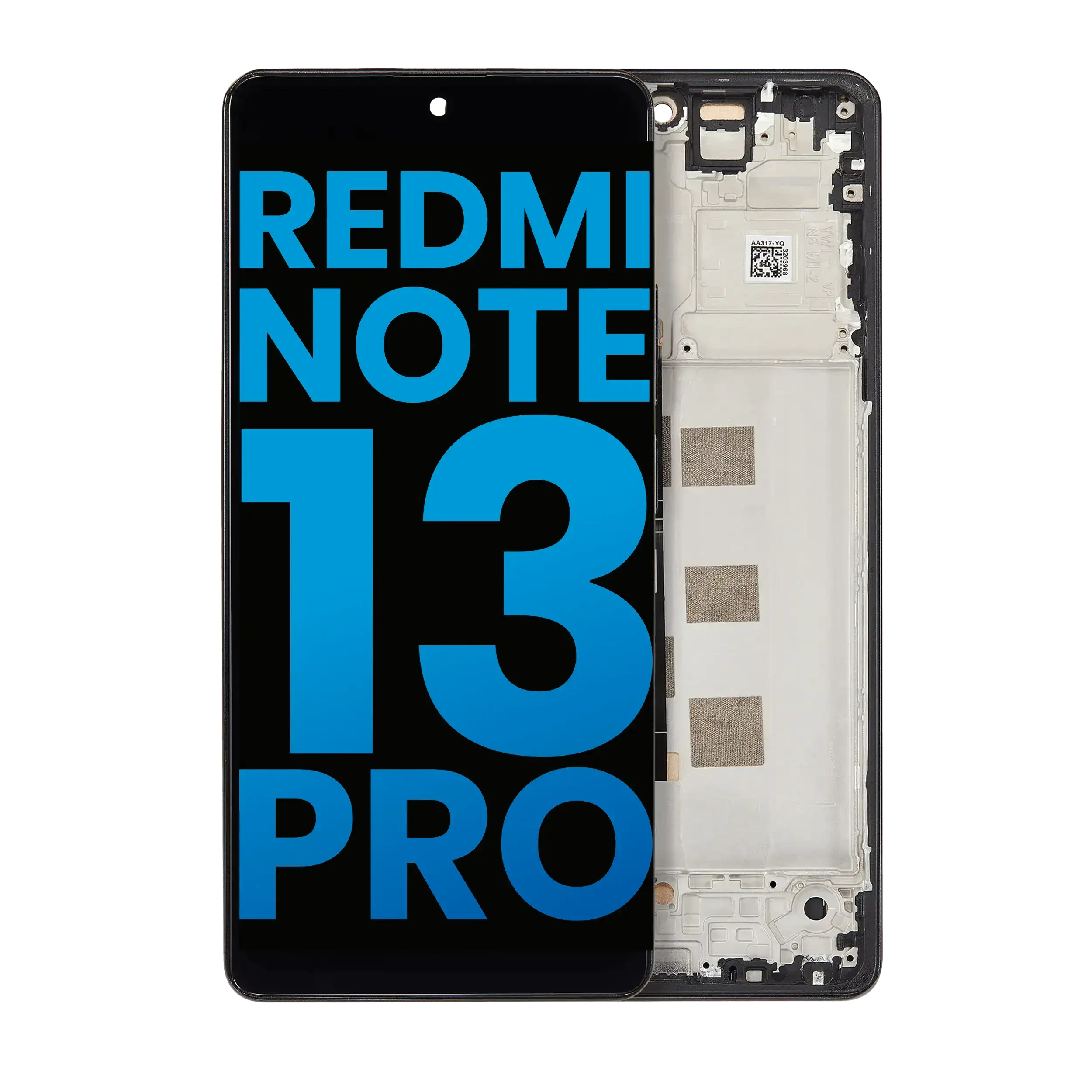 Display LCD completo con Frame per Xiaomi Redmi Note 13 Pro 4G / Xiaomi Poco M6 Pro 4G / Xiaomi Redmi Note 14S (Aftermarket: Incell) (Mezzanotte Nero)