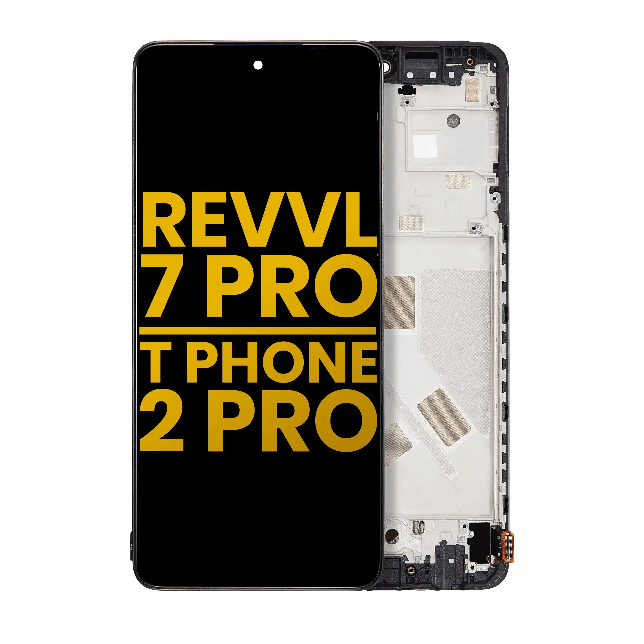 Display OLED completo con Frame per T-Mobile Revvl 7 Pro / T Phone 2 Pro 5G (Refurbished) (tutti i colori)