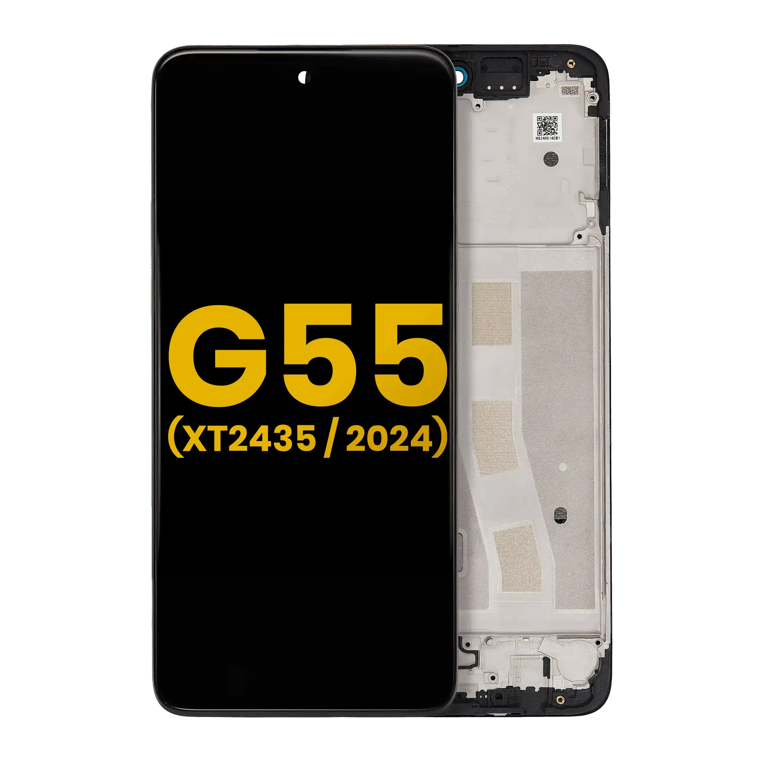 Display LCD completo con Frame per Motorola Moto G55 5G (XT2435 / 2024) (Refurbished) (tutti i colori)