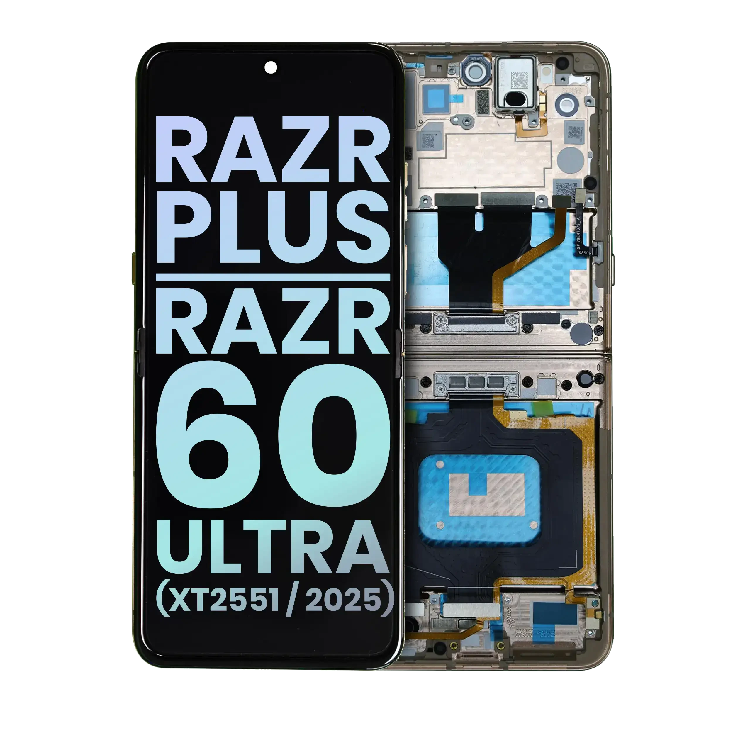 Main Display OLED completo per Motorola Razr Plus / Razr 60 Ultra (XT2551 / 2025) (Service Pack) (Mountain Trail)