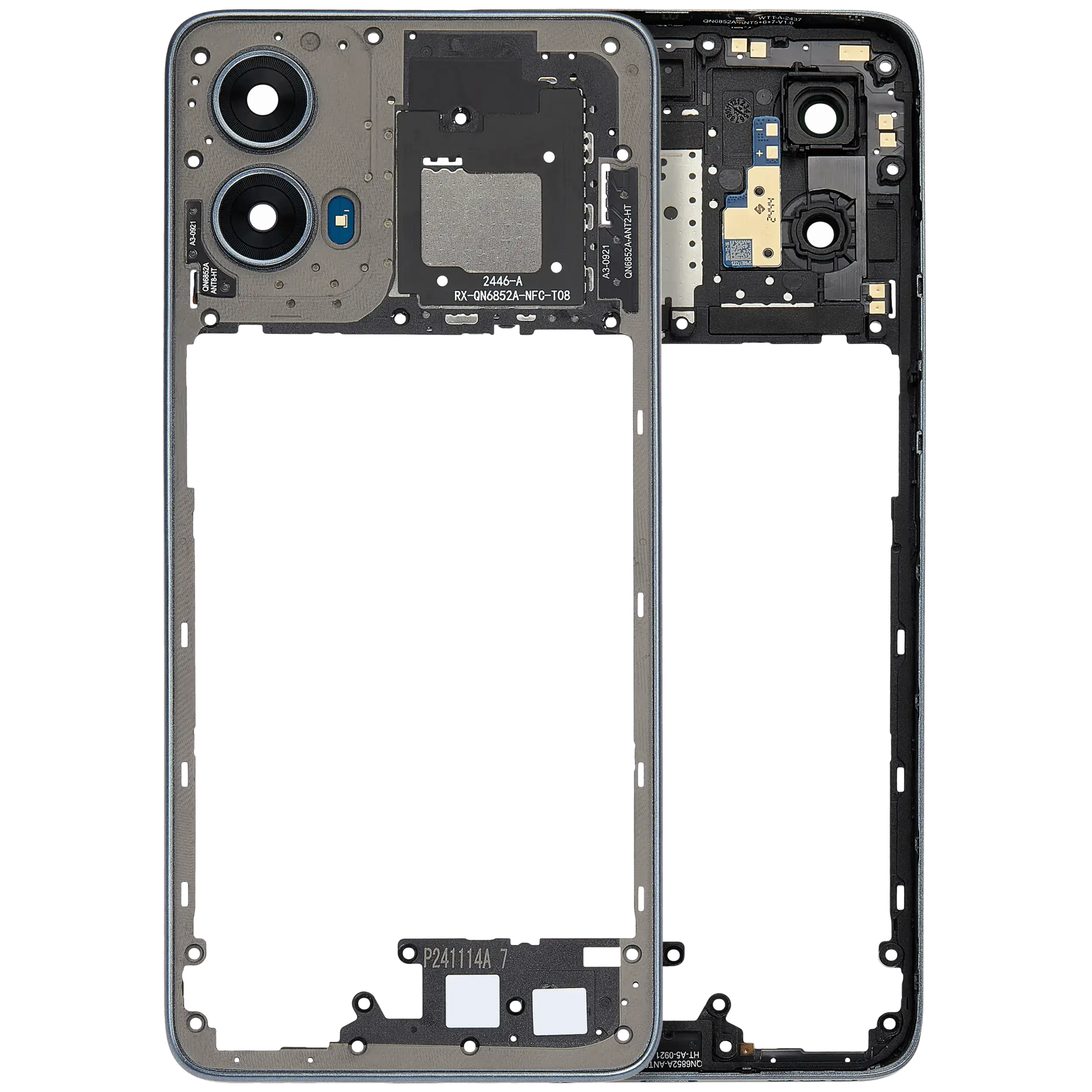 Frame centrale per Motorola Moto G 5G (XT2417 / 2024) (Verde salvia Verde) (Premium)