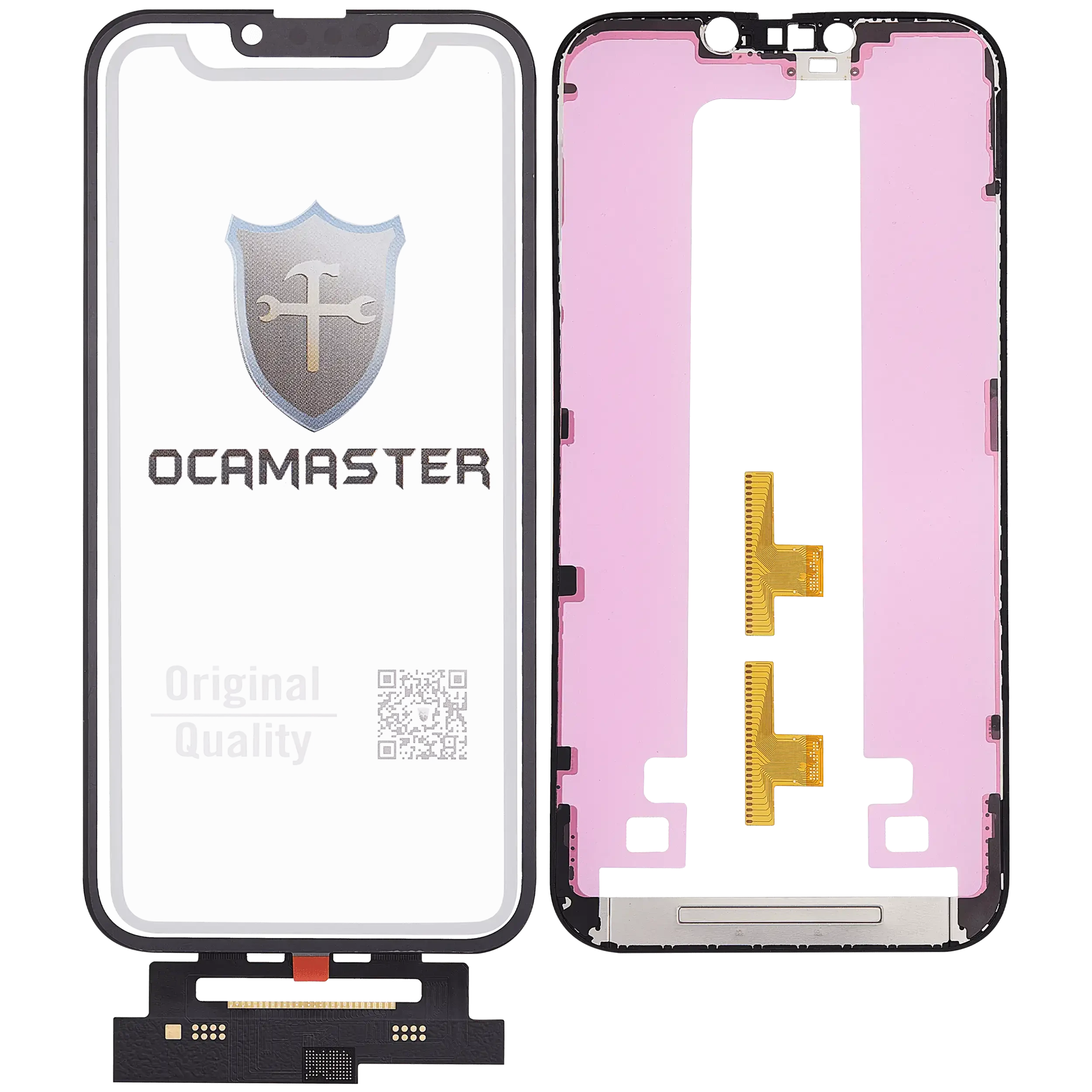 4 in 1 Short flat (Touch screen Touch con vetro + OCA + Frame Pre-installed) per iPhone 14 Plus (OCA Master)