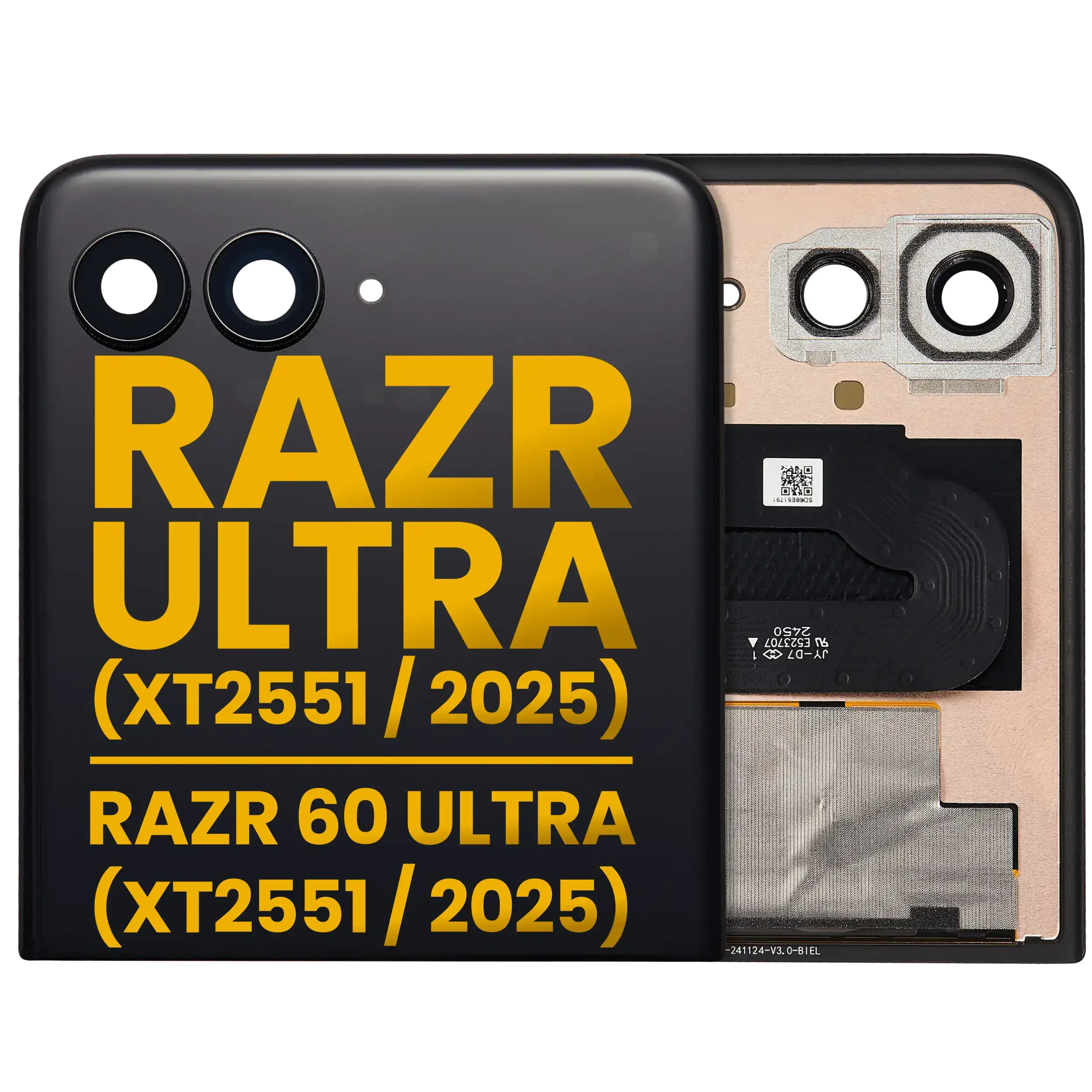 Outer Display OLED completo senza Frame per Motorola Razr Ultra 2025 (XT2551 / 2025) / Razr 60 Ultra (XT2551 / 2025) /Razr Ultra 2026 (XT2655 / 2026)/ Razr 70 Ultra (XT2655 / 2026)(Refurbished) (tutti i colori)