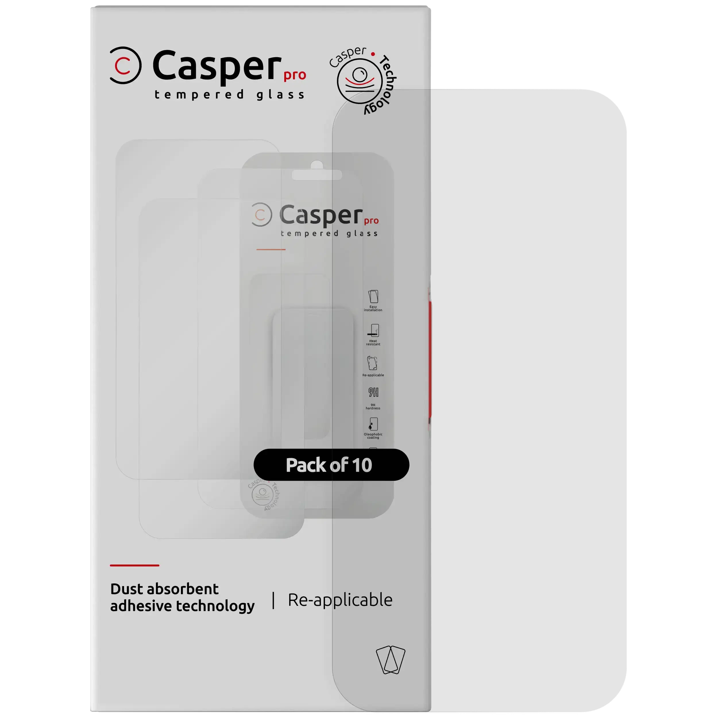 Casper Pro Vetro temperato per iPhone Air (10 pezzi) (Trasparente)