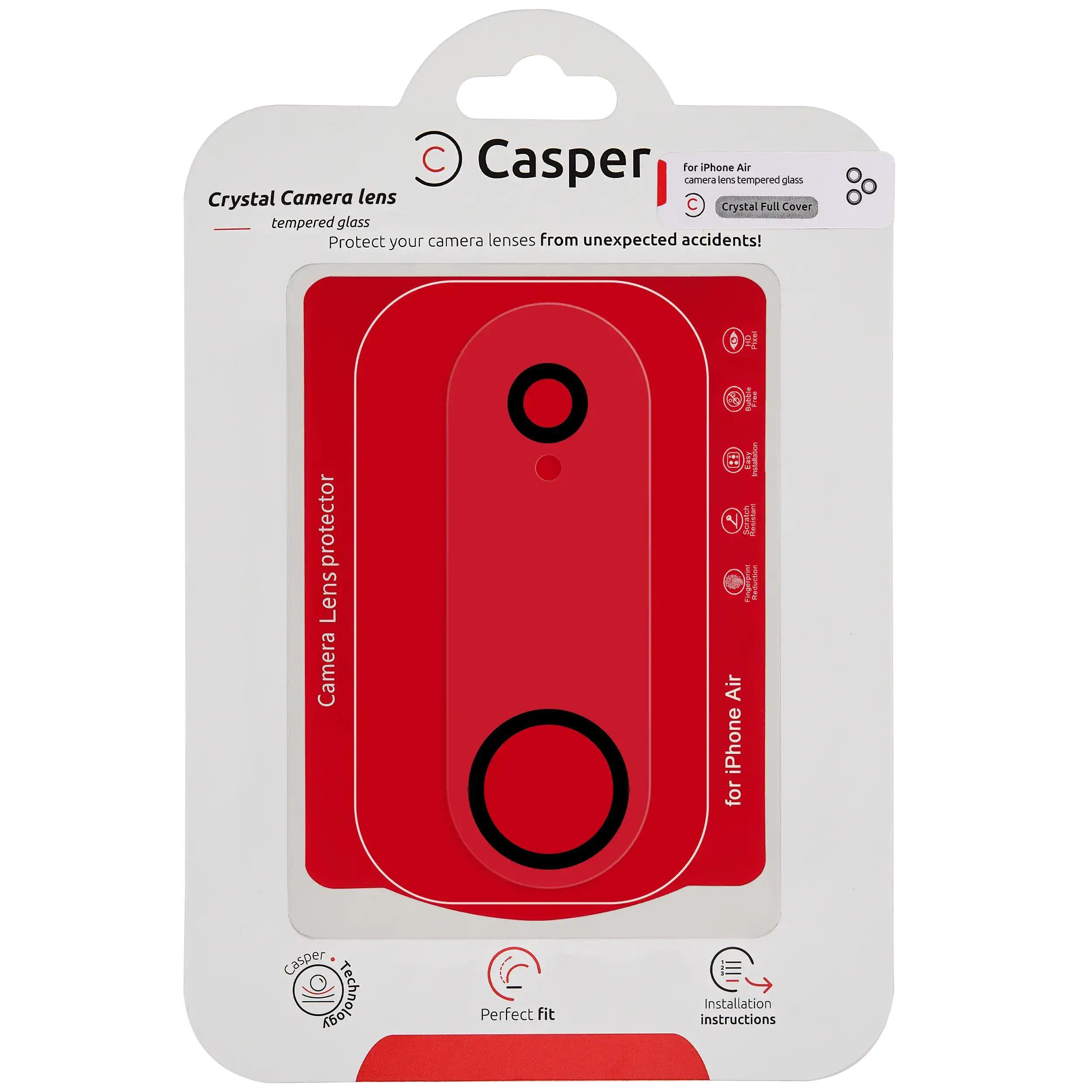 Casper Vetro fotocamera Protector per iPhone Air (Crystal Full Cover)