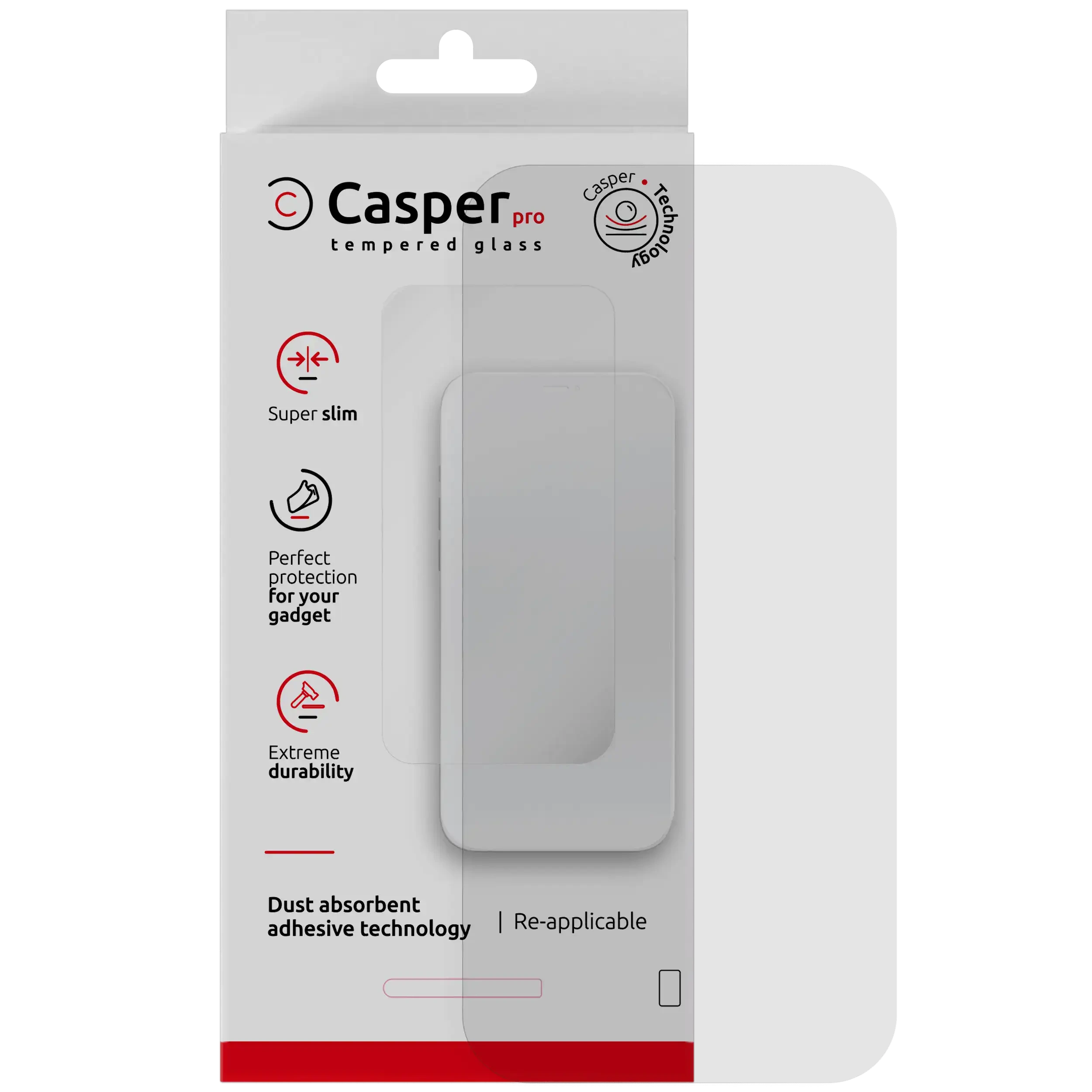 Casper Pro Vetro temperato per iPhone Air (confezione retail) (Trasparente)