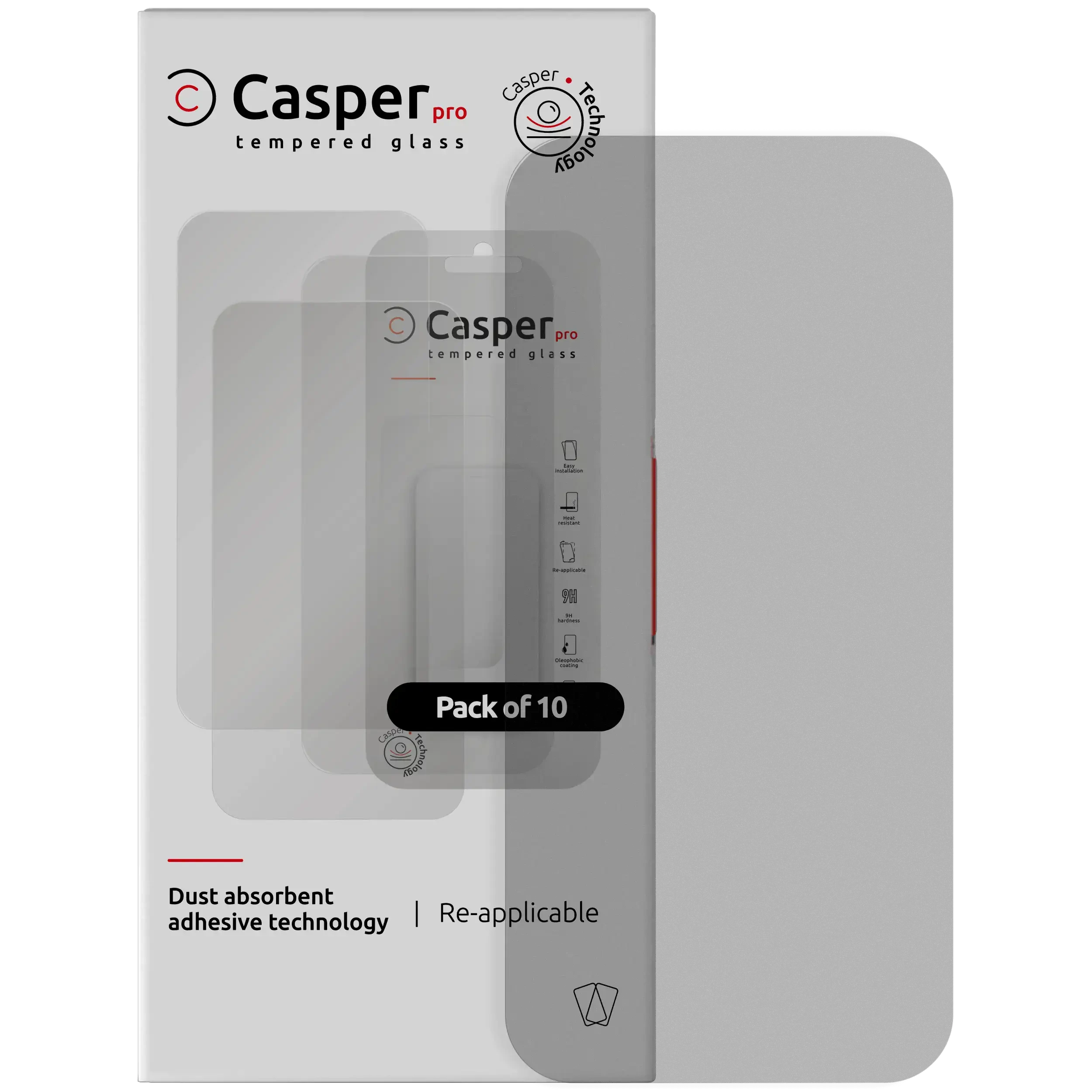 Casper Pro Vetro temperato per iPhone Air (10 pezzi) (Matte)