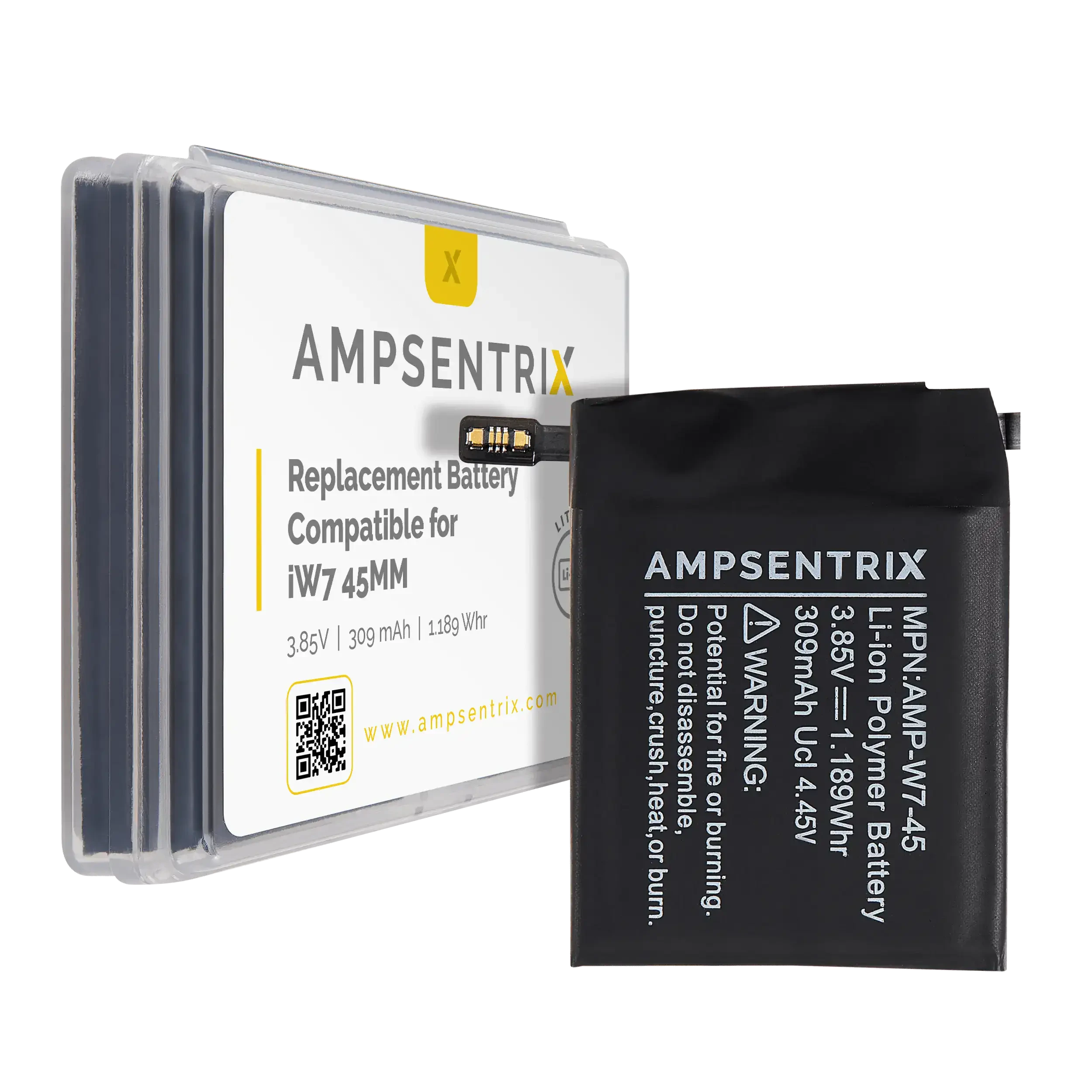 Batteria di ricambio per Watch Series 7 (45MM) (Ampsentrix)
