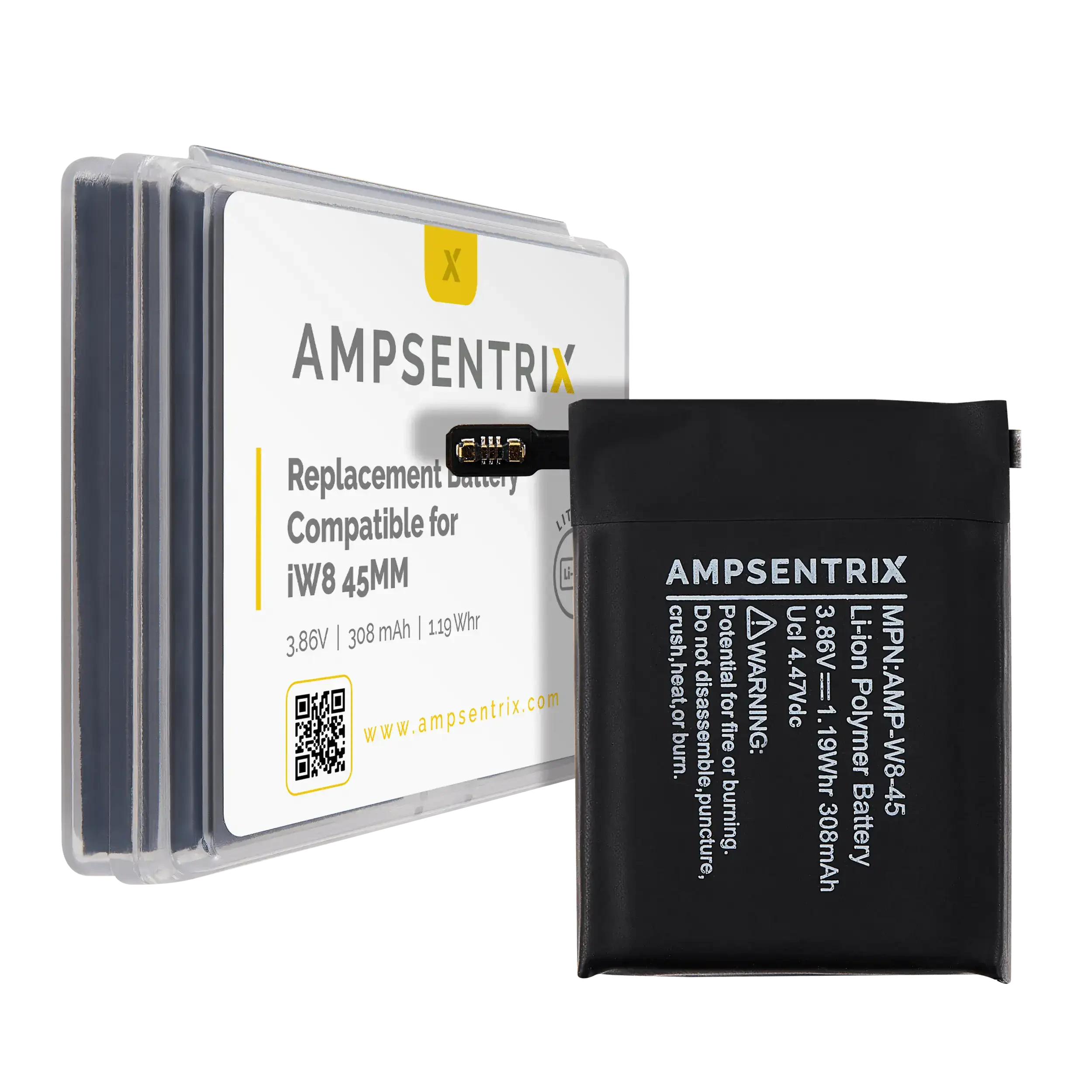 Batteria di ricambio per Watch Series 8 (45MM) (Ampsentrix)