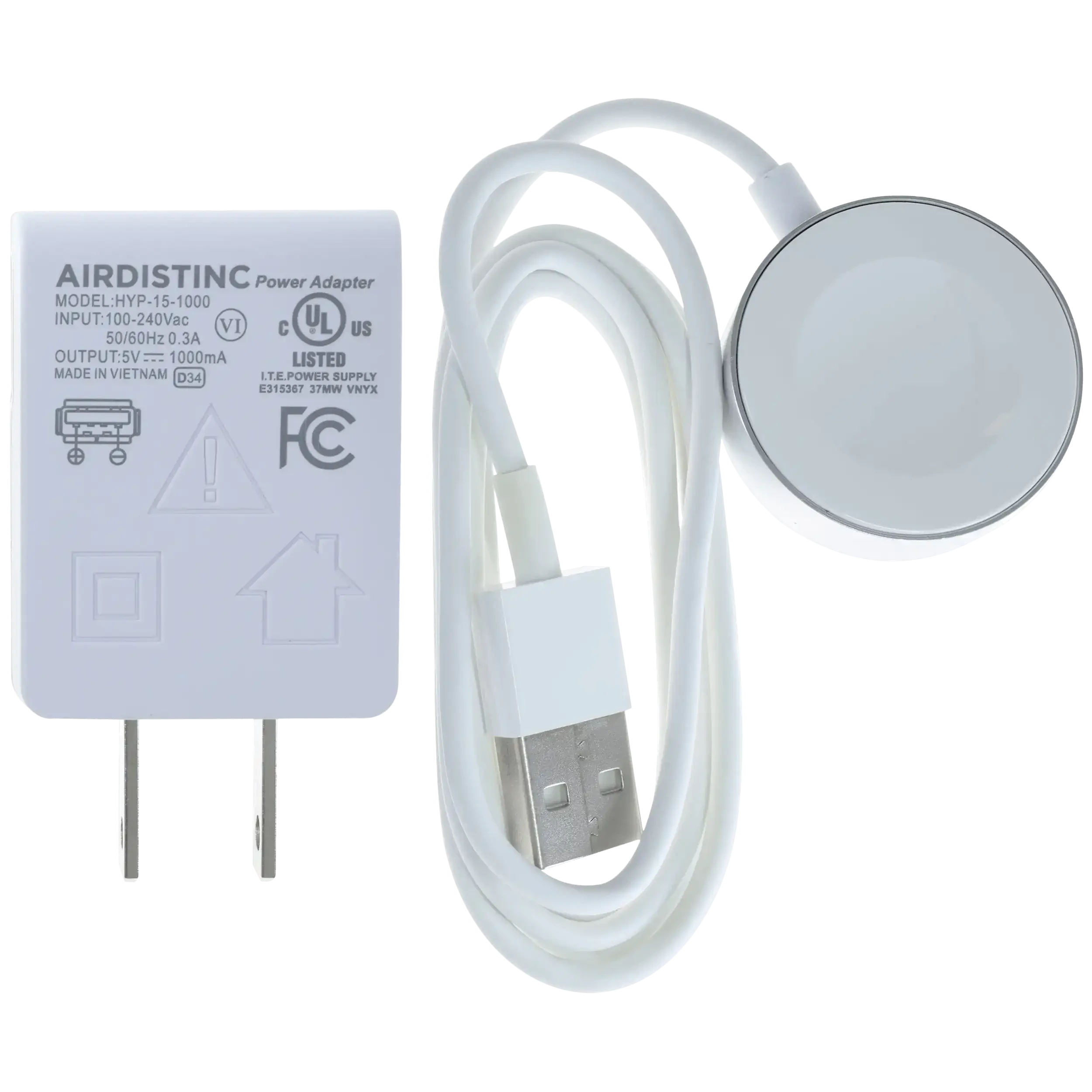 Airdistinc Watch Magnetic Charging Cavo con USB-A Wall Power Adapter (US Version) (Bulk, Aftermarket)