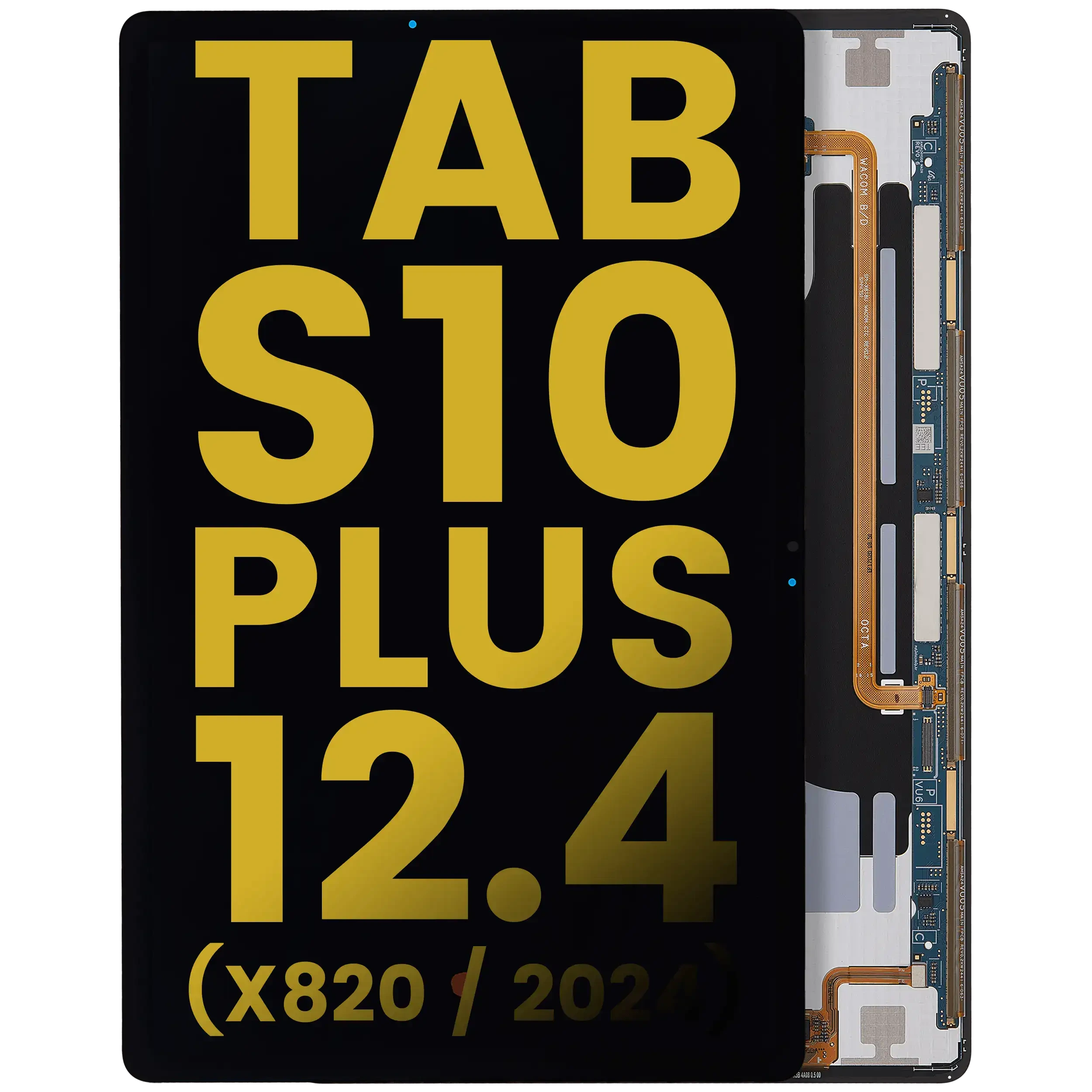 Display OLED completo senza Frame per Samsung Galaxy Tab S10 Plus 12.4" (X820) (2024) (Refurbished) (Nero)