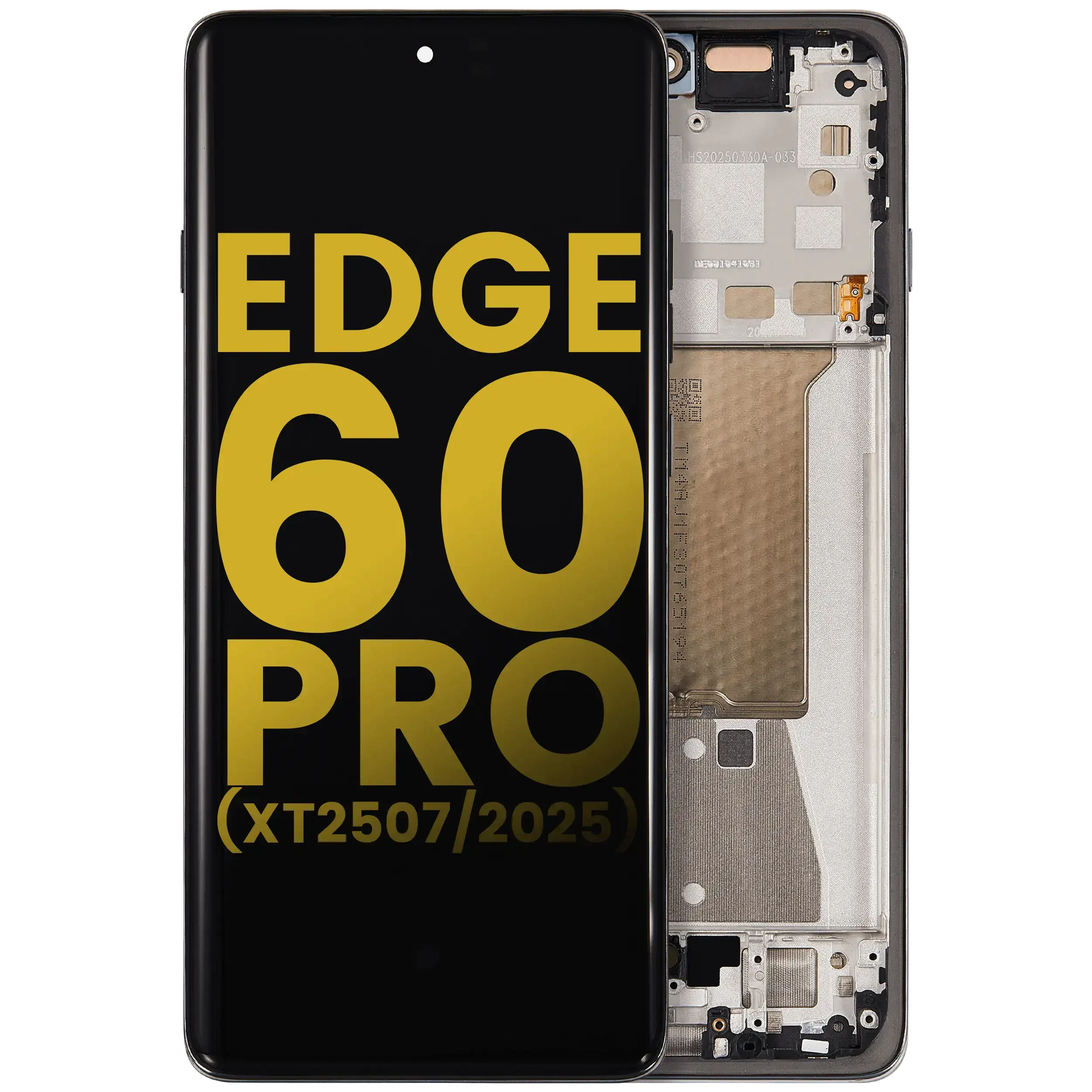 Display OLED completo con Frame per Motorola Edge 60 Pro (XT2507 / 2025) (Refurbished) (Shadow)