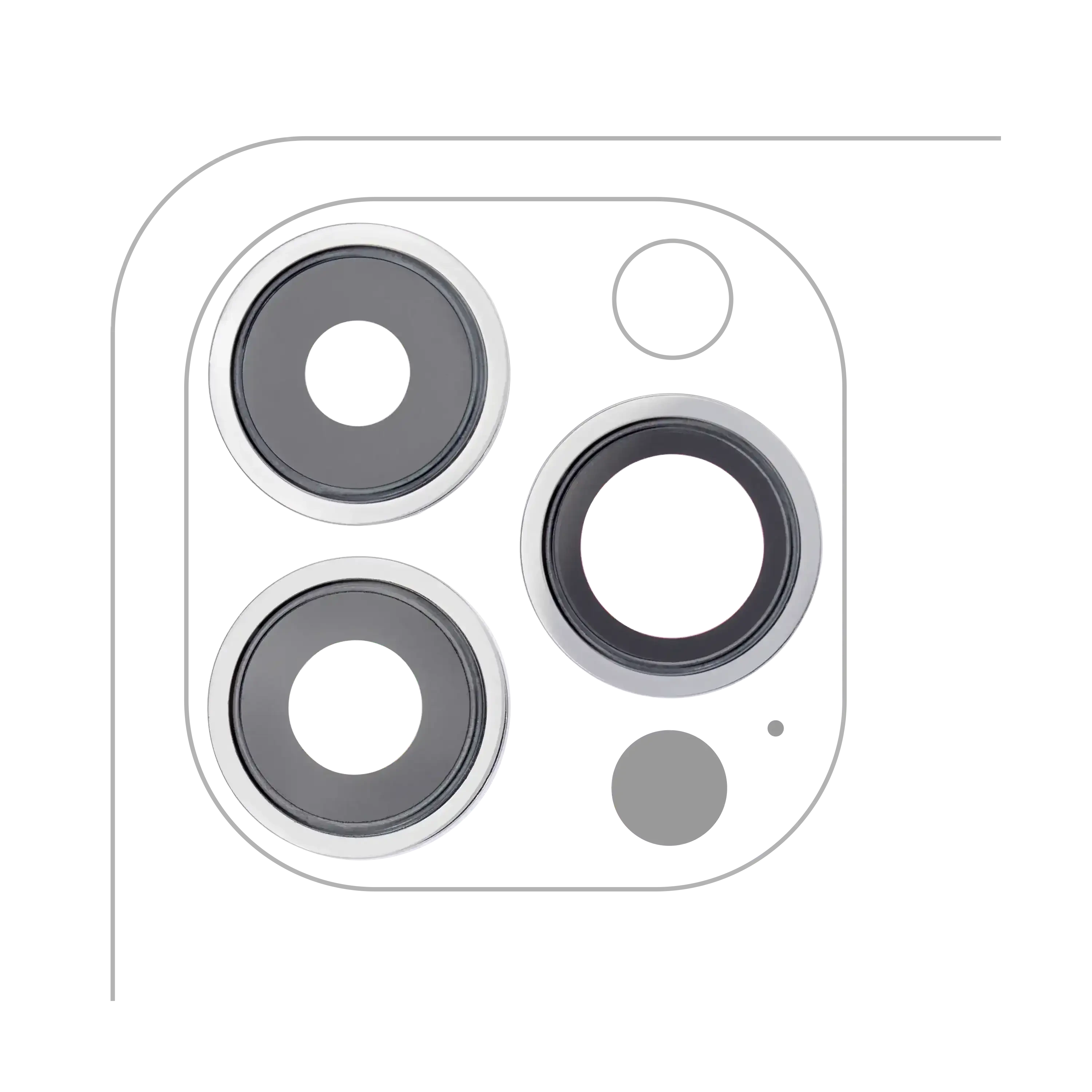 Fotocamera posteriore staffa Set per iPhone 12 Pro Max (10 pezzi) (Service Pack)