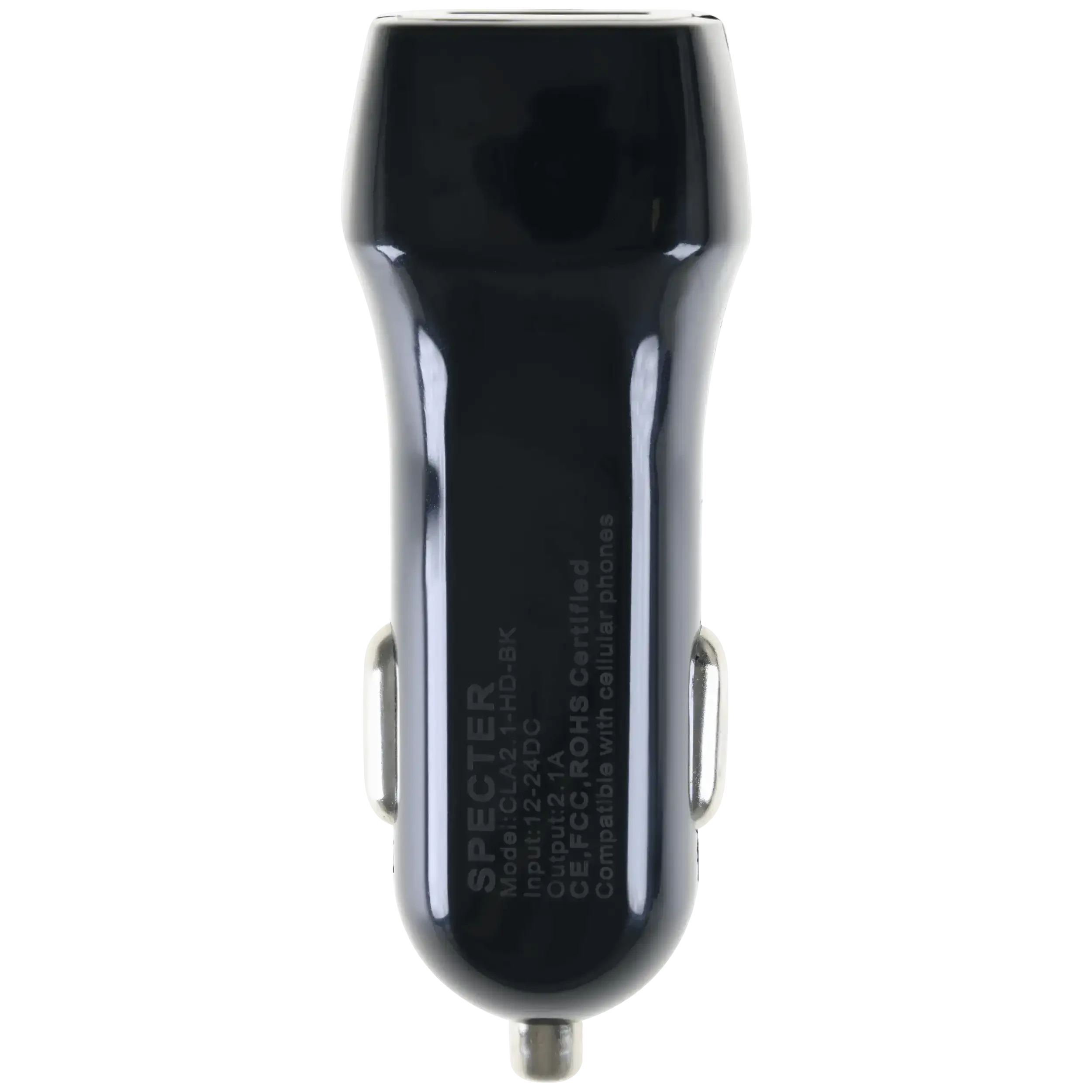 USB-A Car Charger (5V / 2.1A / 10.5W) (12-24V DC) (Bulk, Generic) (Nero)
