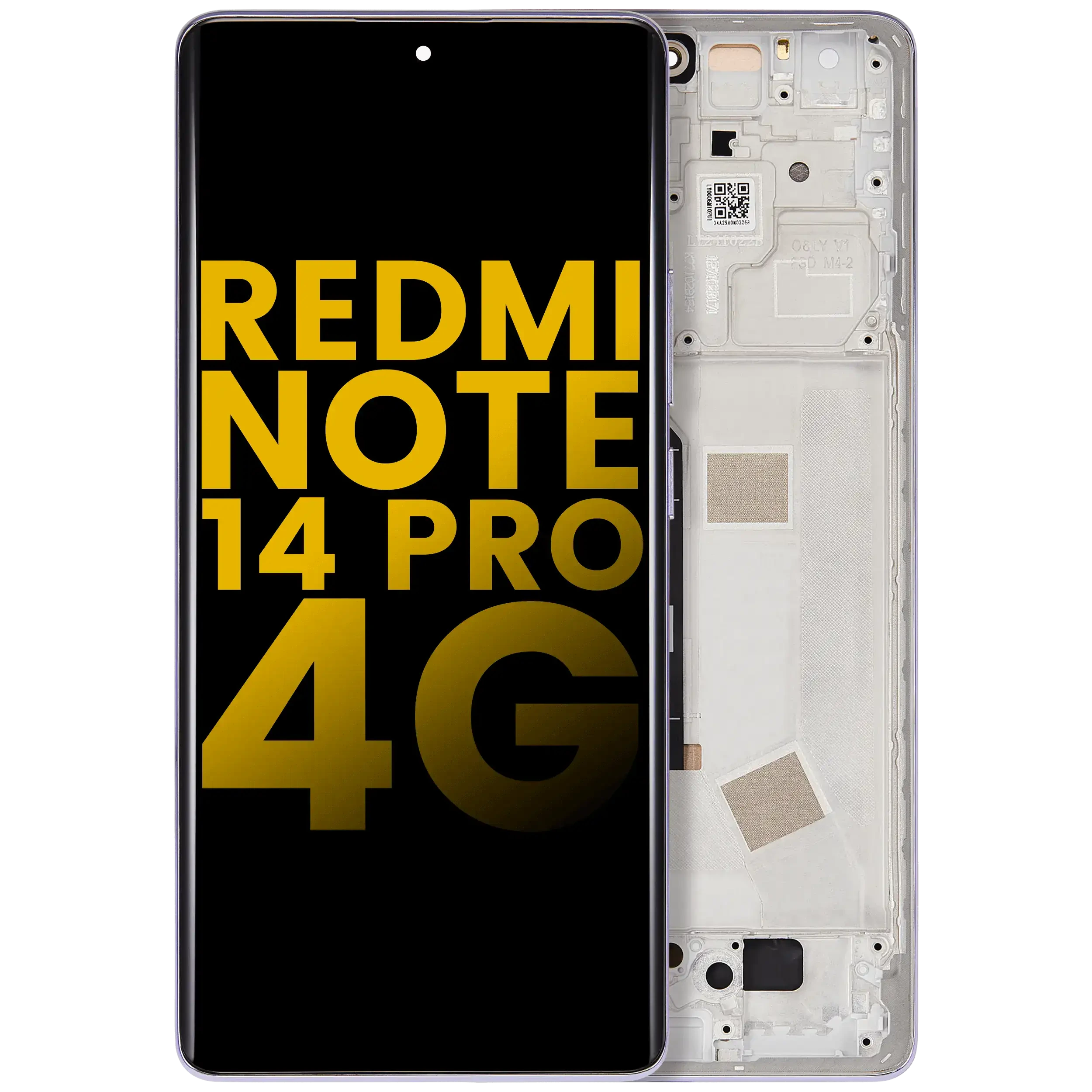Display OLED completo con Frame per Xiaomi Redmi Note 14 Pro 4G (Refurbished) (Aurora Viola)