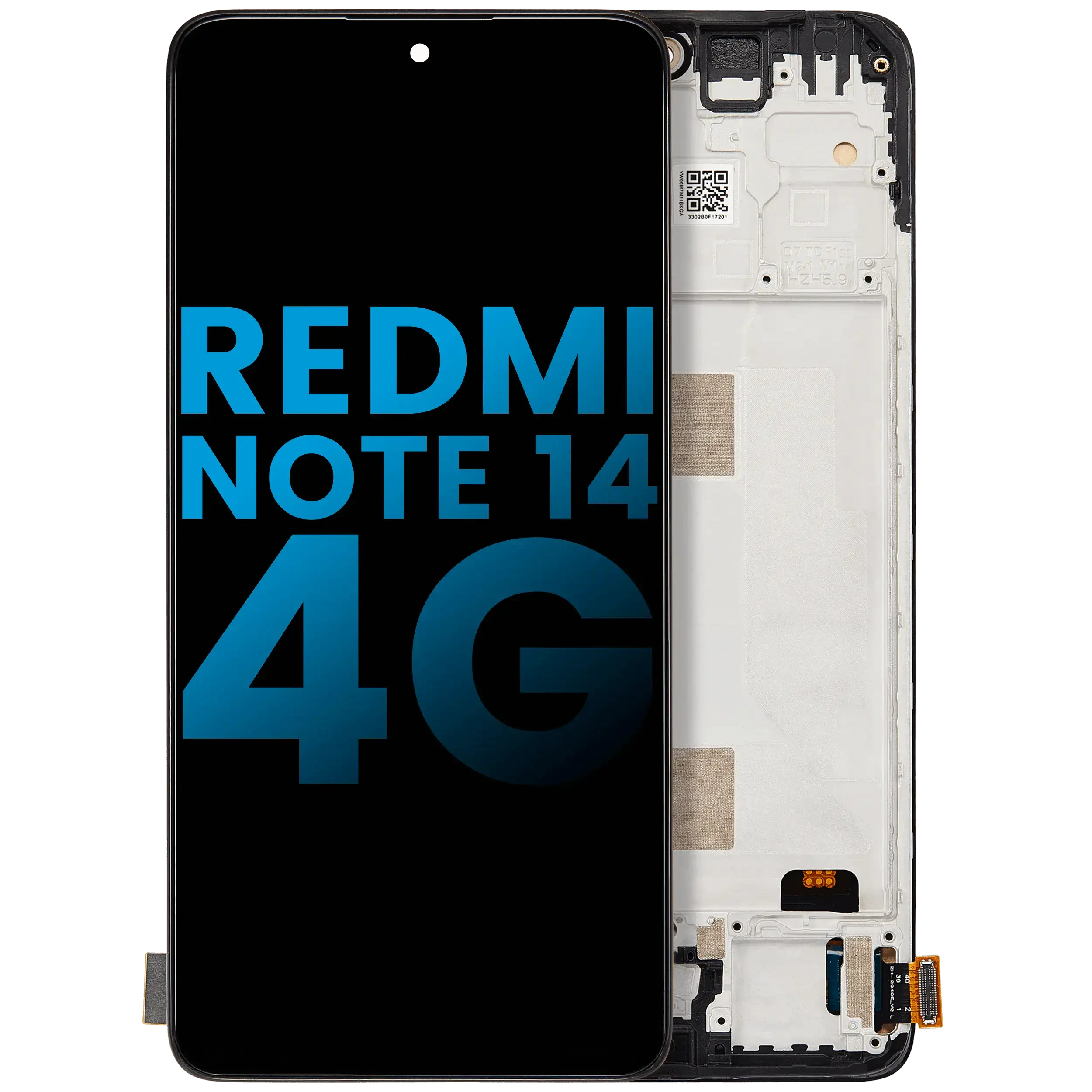 Display LCD completo con Frame per Xiaomi Redmi Note 14 4G (Aftermarket: Incell) (tutti i colori)