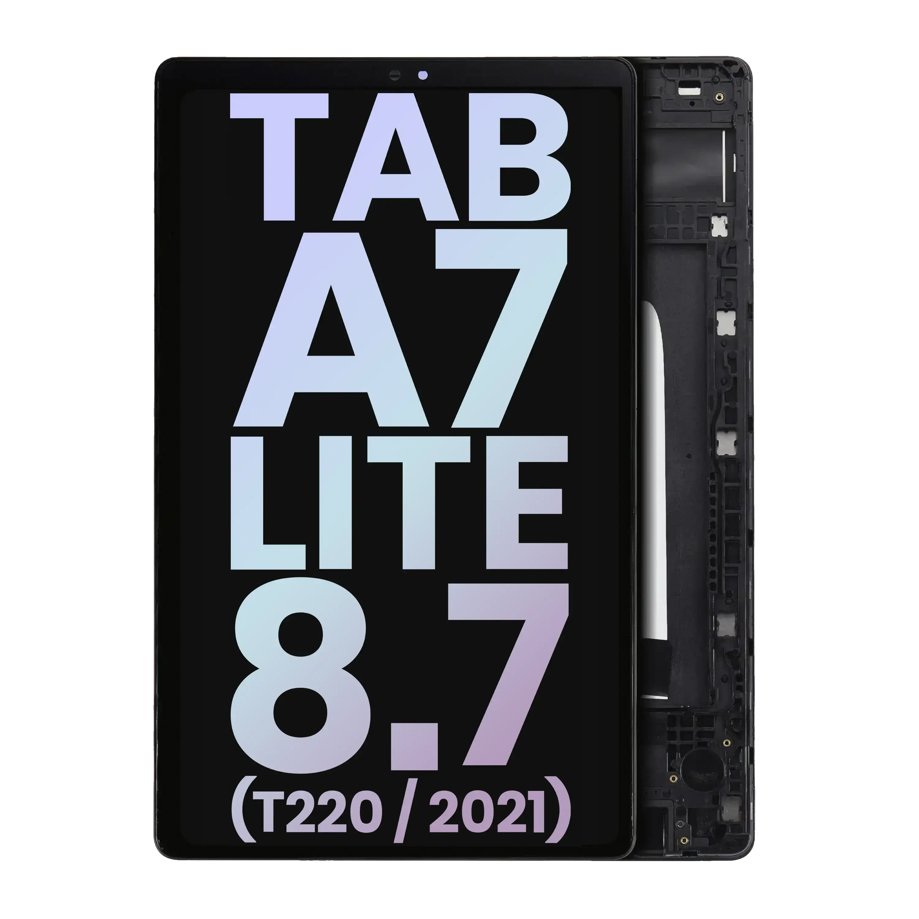 Display LCD completo con Frame per Samsung Galaxy Tab A7 Lite 8.7" (2021) (T220) (WiFi Version) (Service Pack) (Nero)