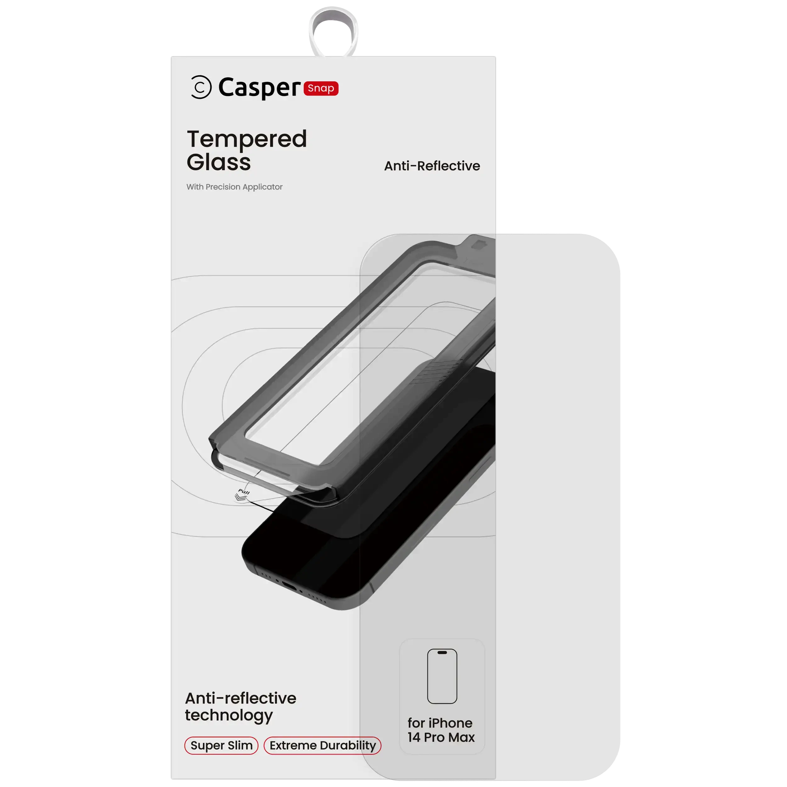 Casper Snap Vetro temperato per iPhone 14 Pro Max (confezione retail) (AR Trasparente)