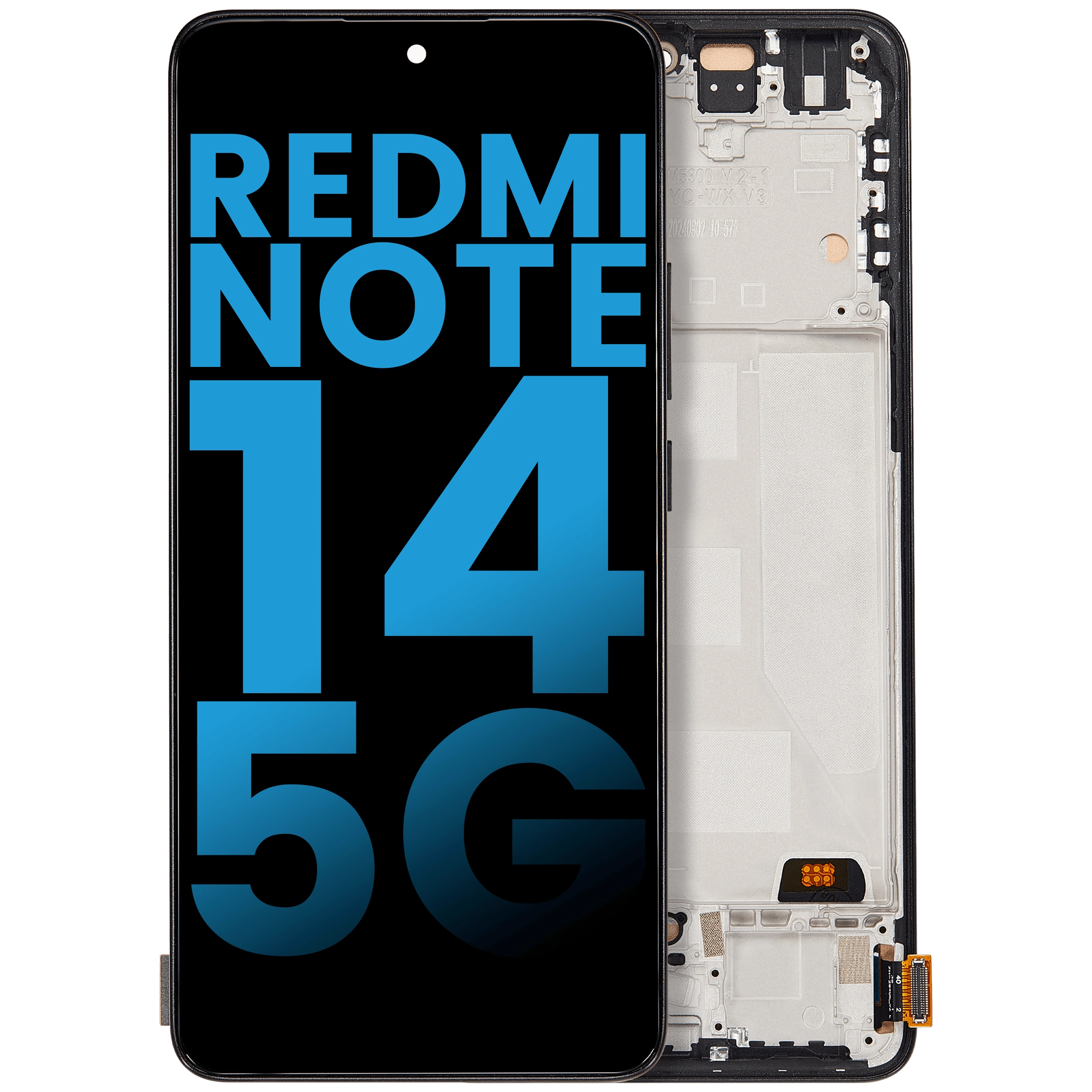 Display LCD completo con Frame per Xiaomi Redmi Note 14 5G (Aftermarket: Incell) (Mezzanotte Nero)