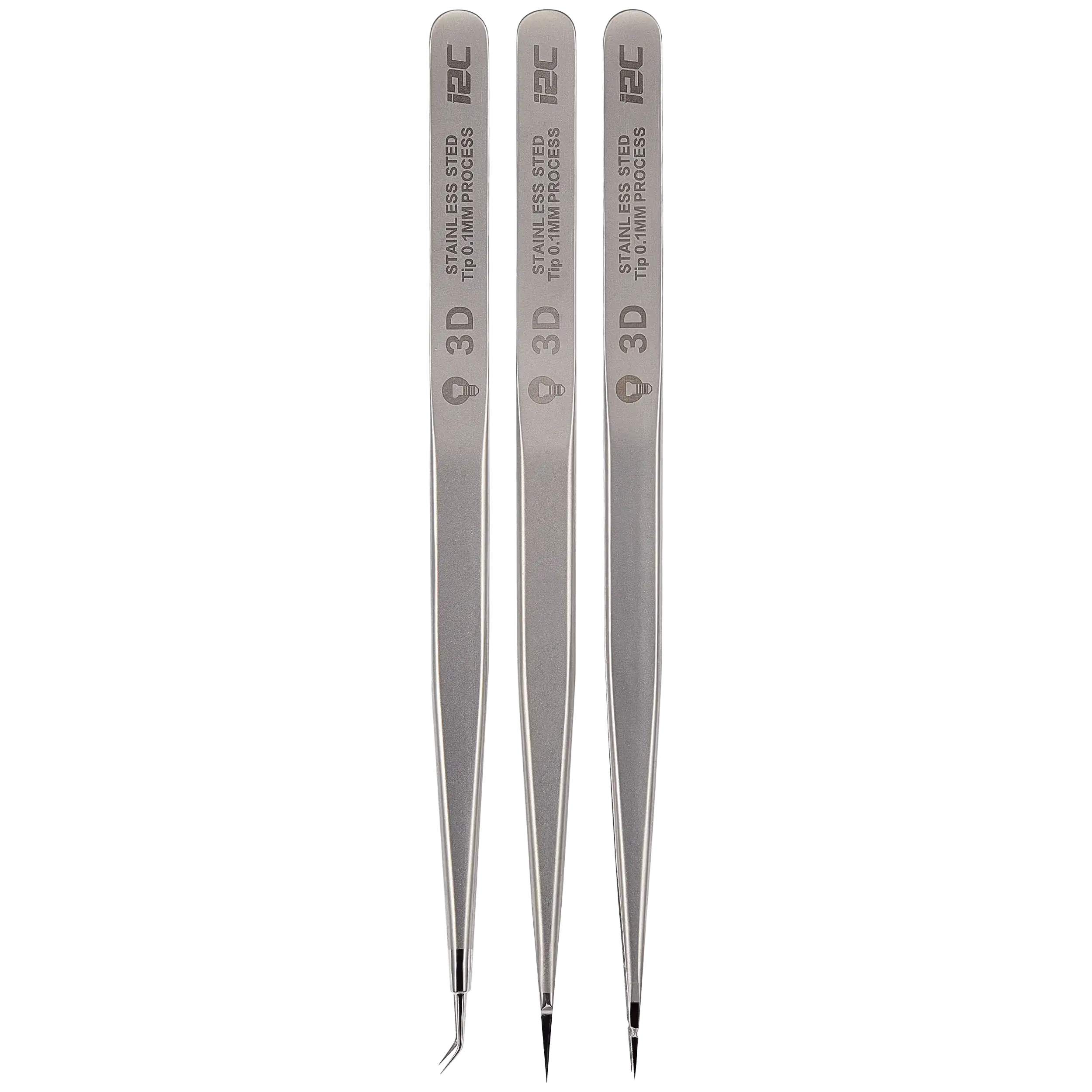NS02 / NS03 / NS04 Super Hard Alloy 3D Tweezers Set (3 set pezzi) (I2C)